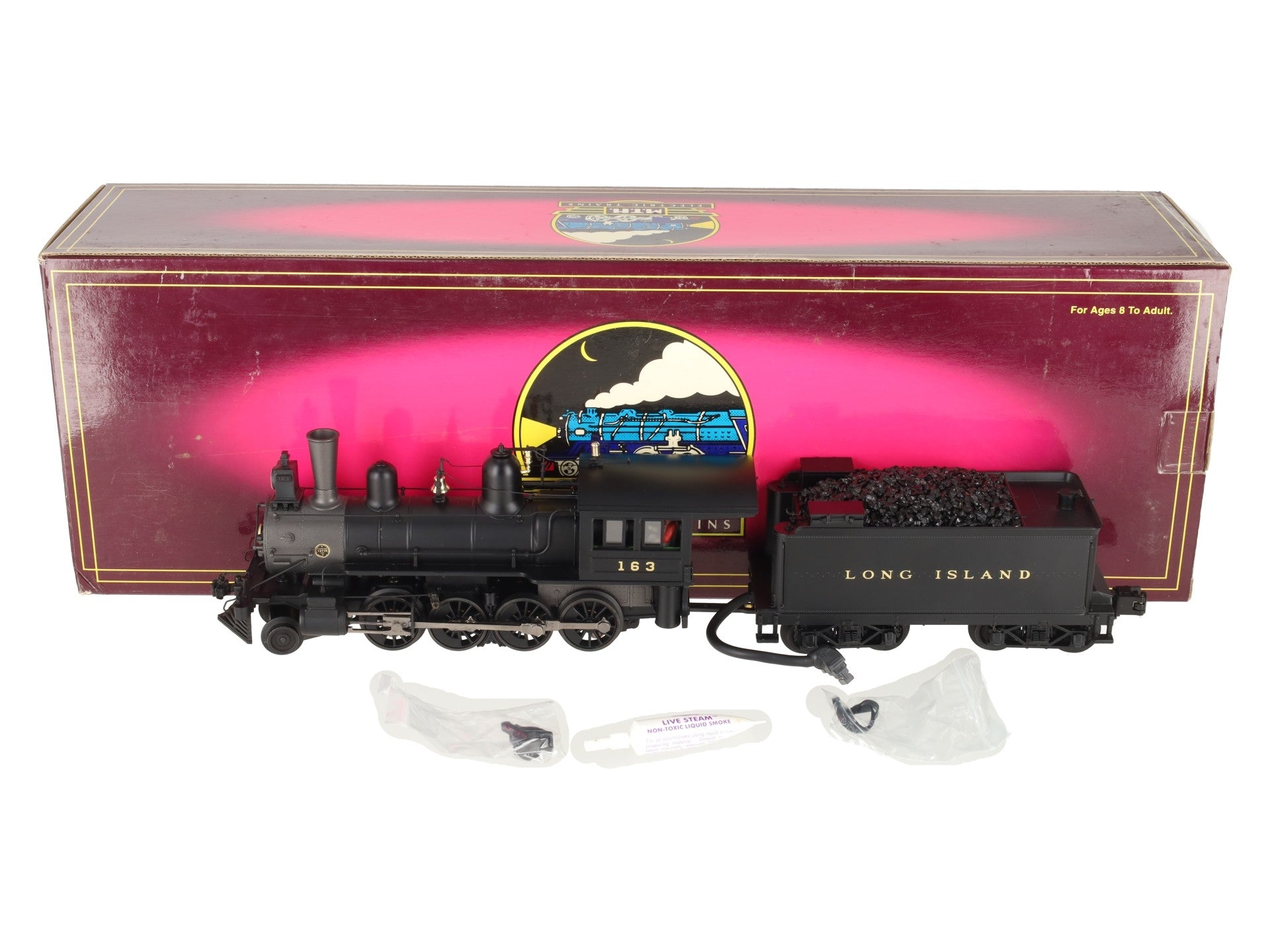 MTH 20-3143-1 Long Island 2-8-0 H-3 Consolidation Steam Engine w/PS 2 #163 LN/Box
