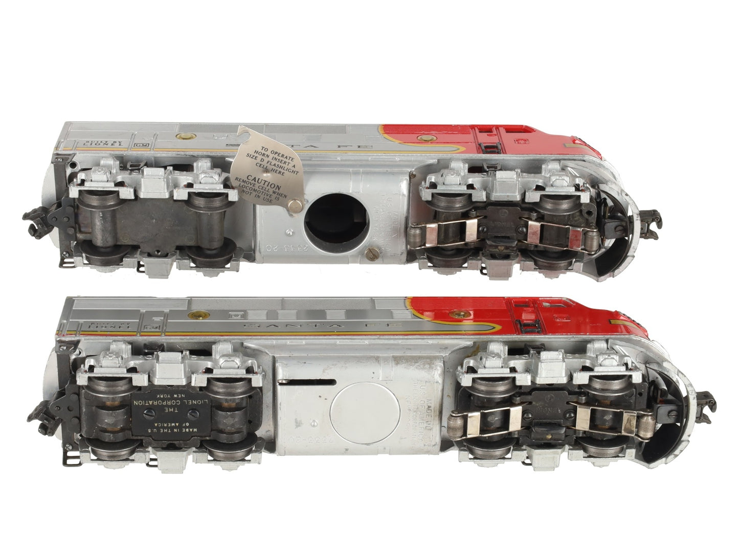 Lionel 2353 Vintage O Santa Fe F-3 AB Diesel Locomotive Set VG