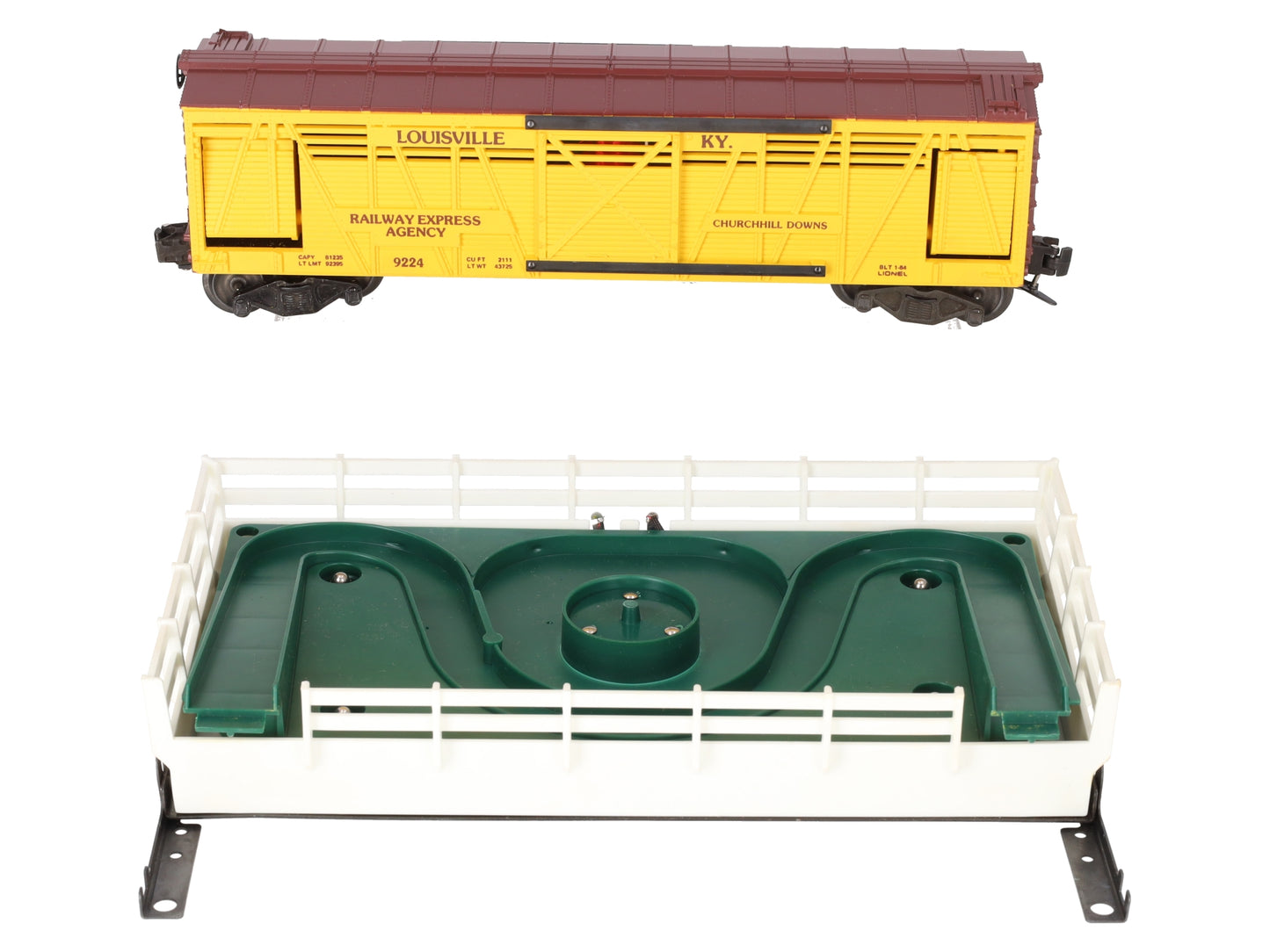 Lionel 6-9224 O Gauge Churchill Downs Operating Horse Car Set EX/Box