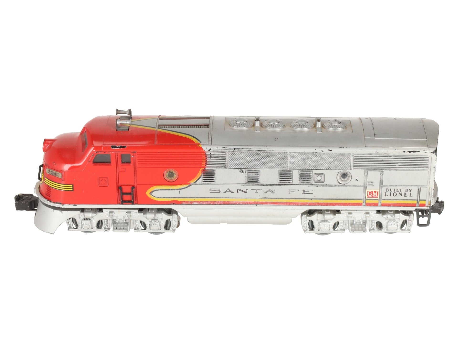 Lionel 2343T Vintage O Santa Fe F3 A Non-Powered Dummy Diesel Locomotive VG