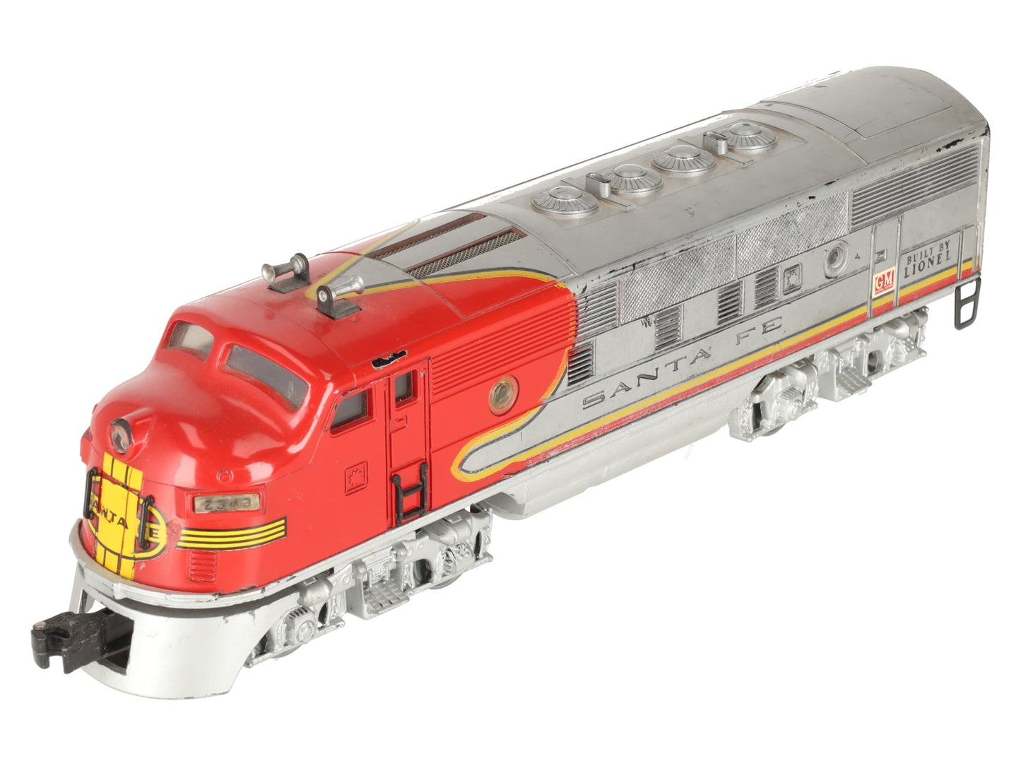 Lionel 2343T Vintage O Santa Fe F3 A Non-Powered Dummy Diesel Locomotive VG