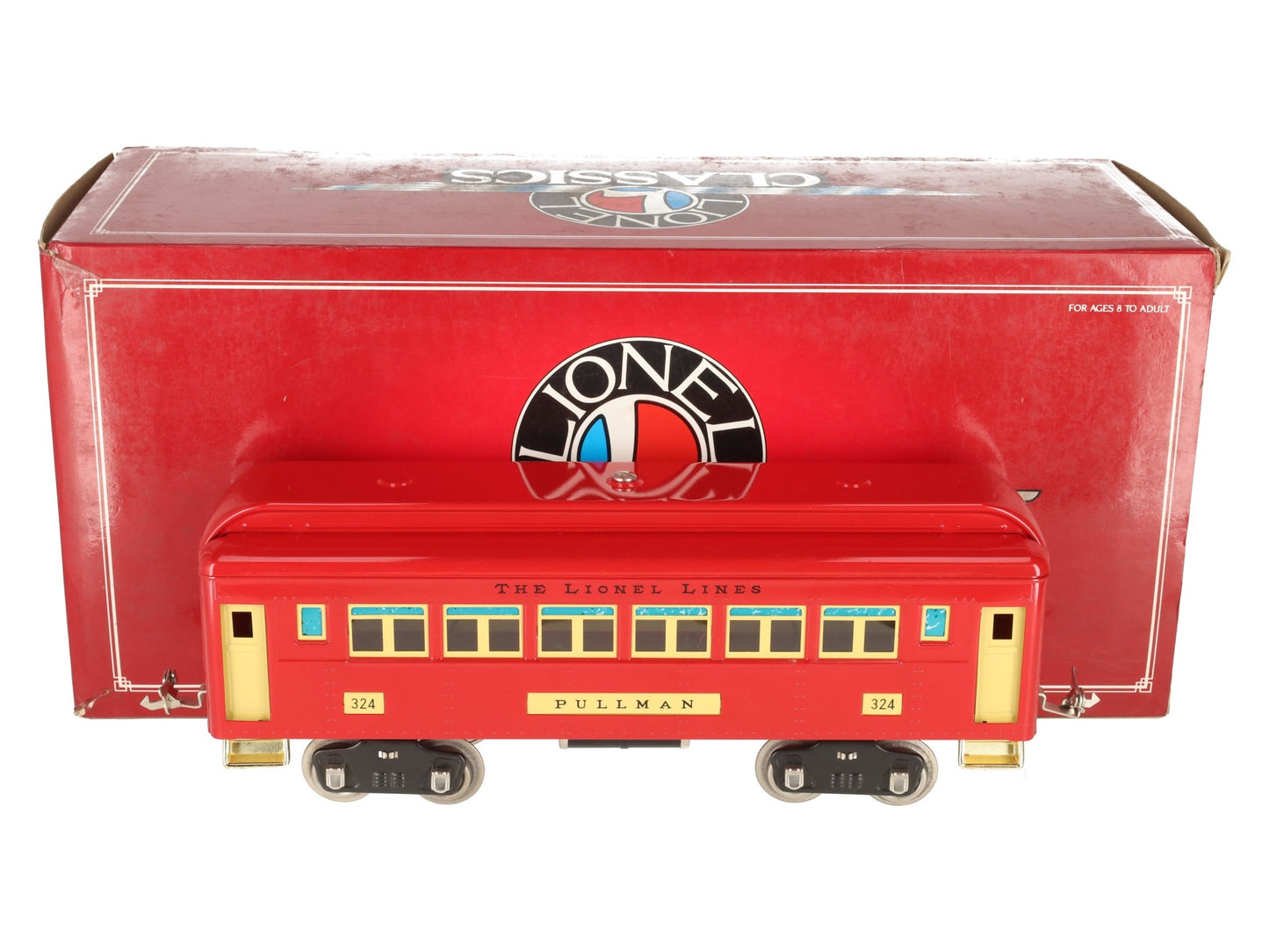 Lionel 6-13401 Standard Gauge Red Tinplate Pullman Car #324 EX/Box