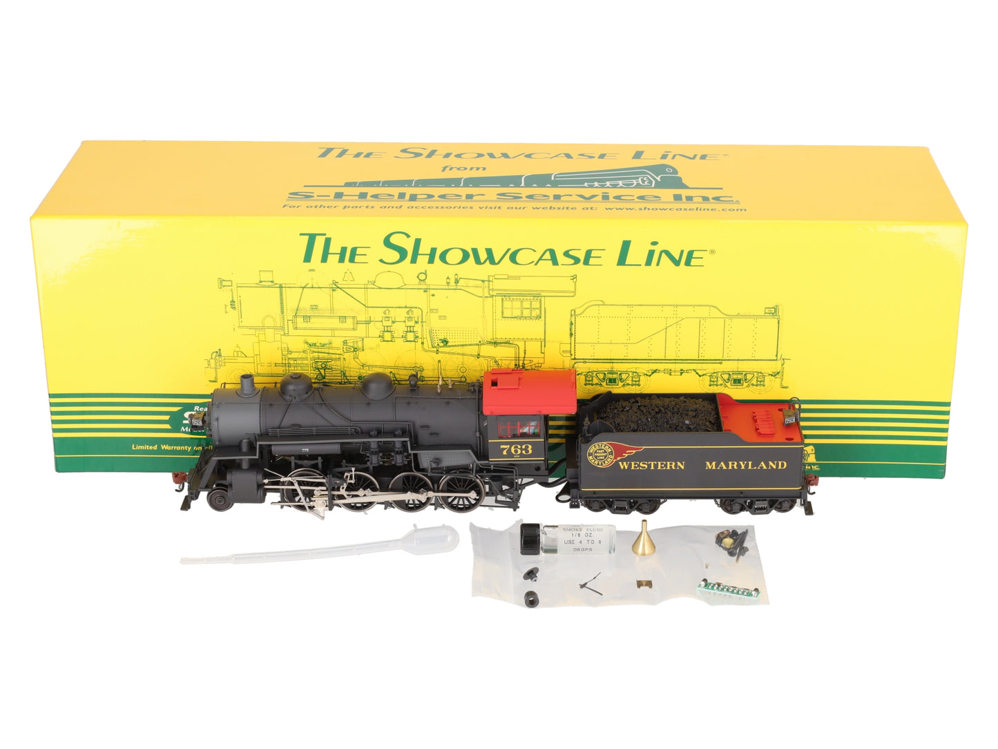 S-Helper Service 01789 S Gauge WM 2-8-0 Steam Locomotive #763 VG/Box