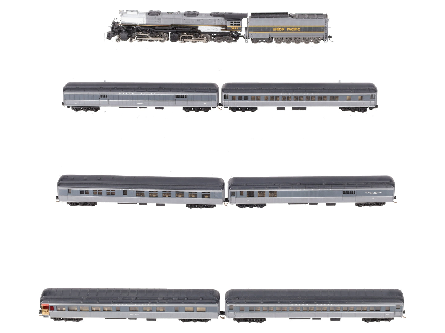 Con-Cor 8509 N Scale Union Pacific Portland Rose Limited Edition Steam Train Set EX/Box