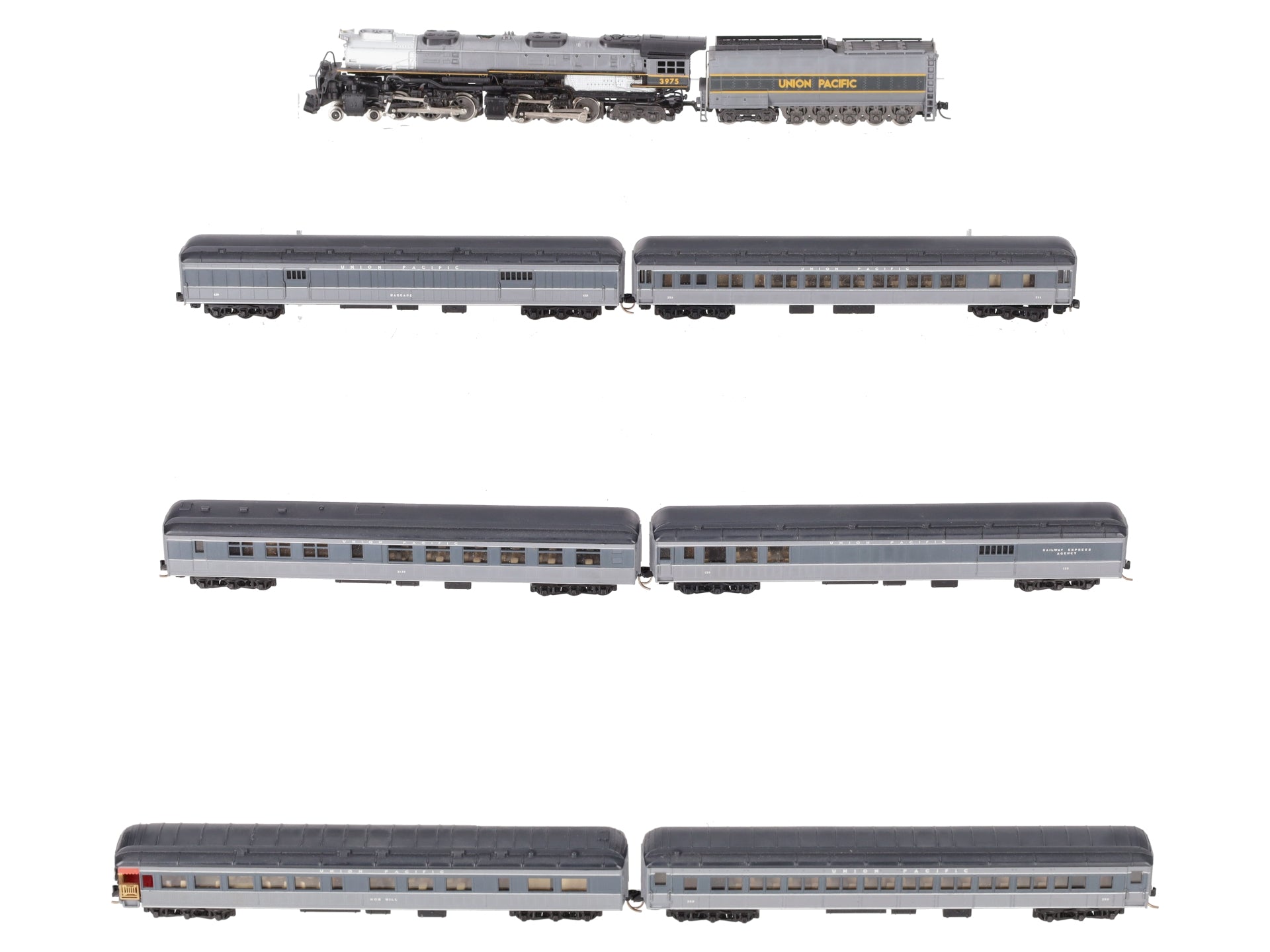 Con-Cor 8509 N Scale Union Pacific Portland Rose Limited Edition Steam Train Set EX/Box