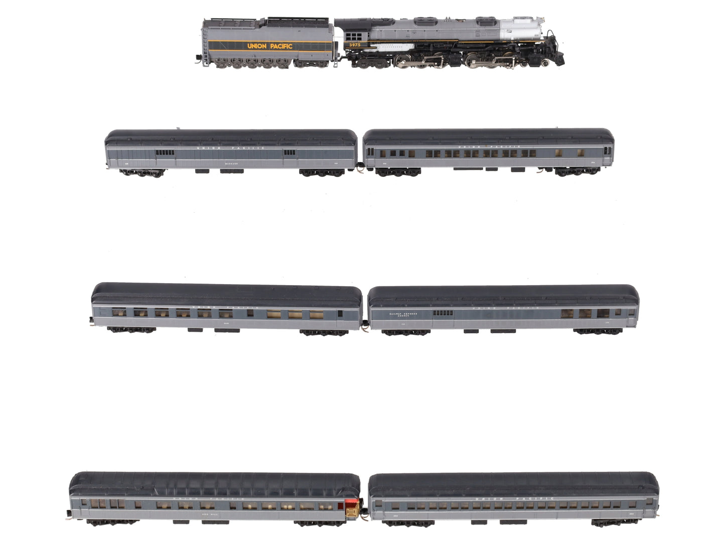 Con-Cor 8509 N Scale Union Pacific Portland Rose Limited Edition Steam Train Set EX/Box