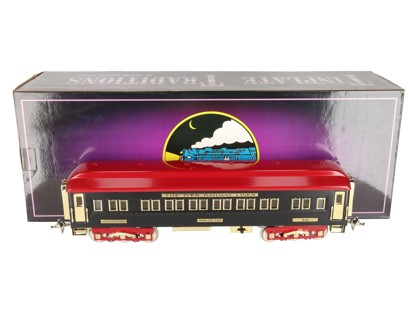 MTH 10-1174B Standard Gauge The Ives Railway Lines Black Diamond Parlor Car #242 EX/Box