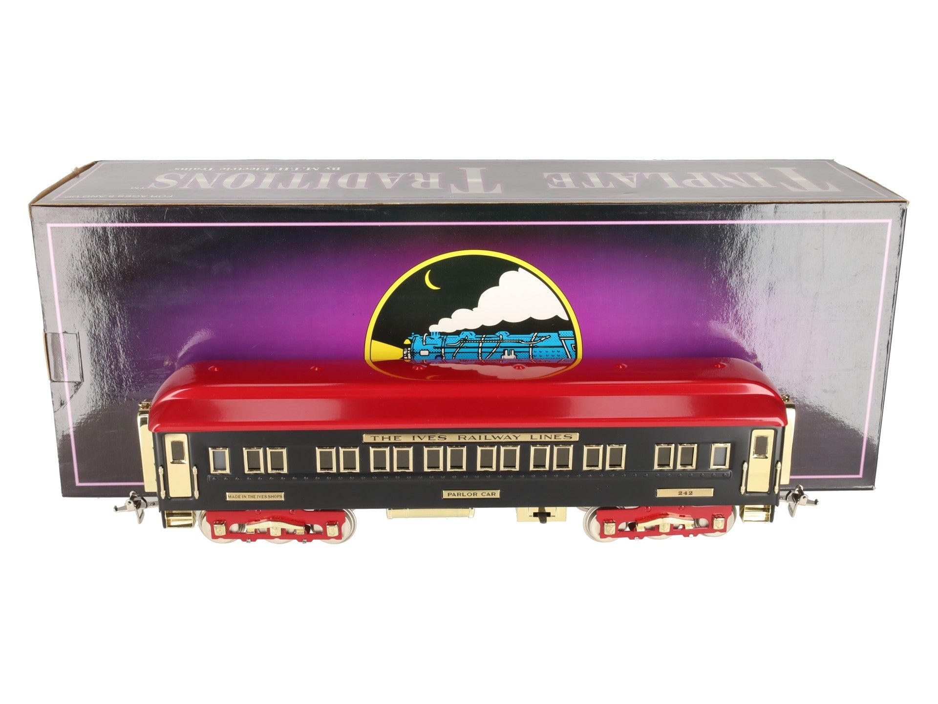 MTH 10-1174B Standard Gauge The Ives Railway Lines Black Diamond Parlor Car #242 EX/Box