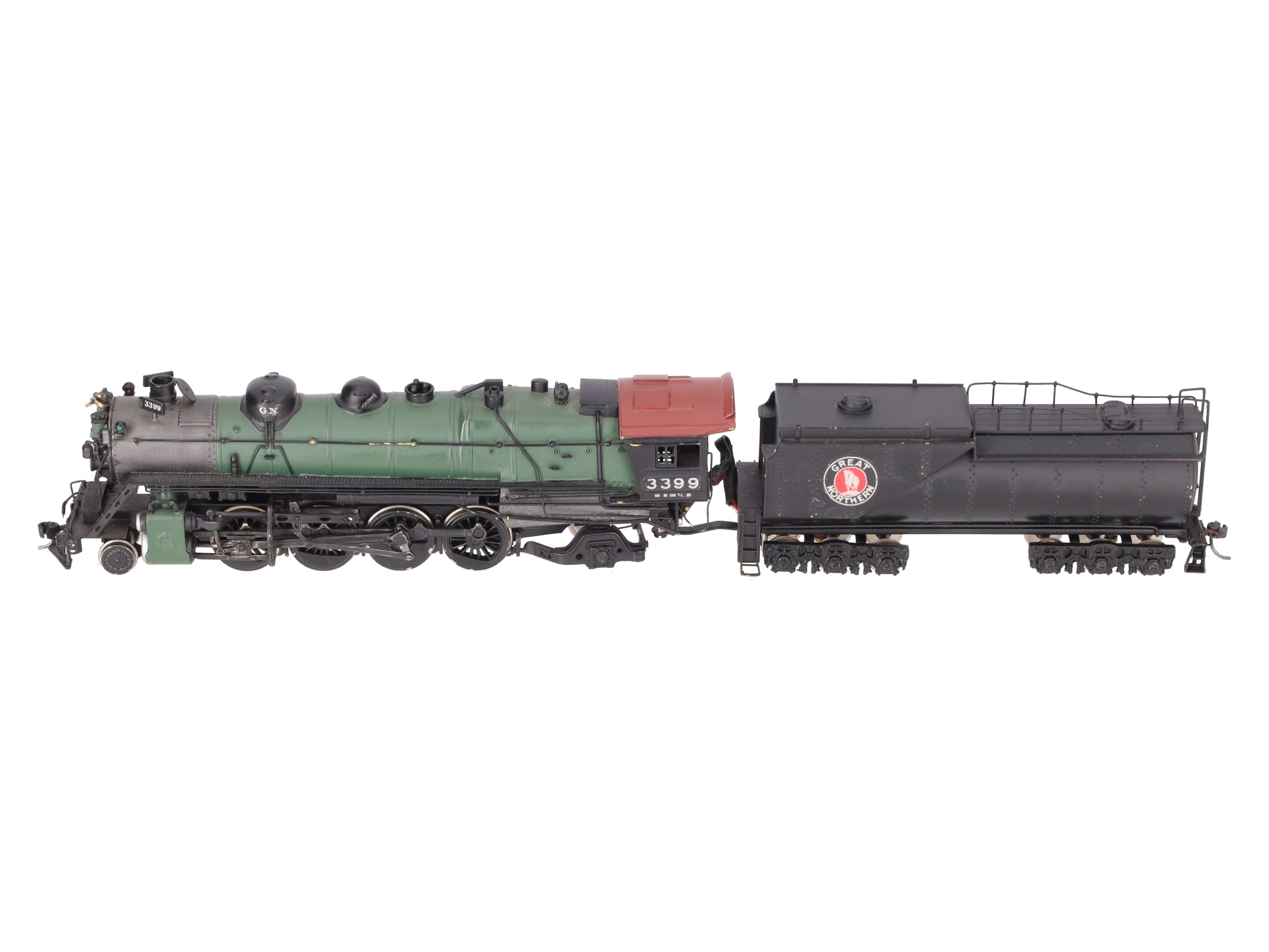 Tenshodo HO Brass 2-8-2 Steam Locomotive w/ Tender #3399 - Painted w/DCC