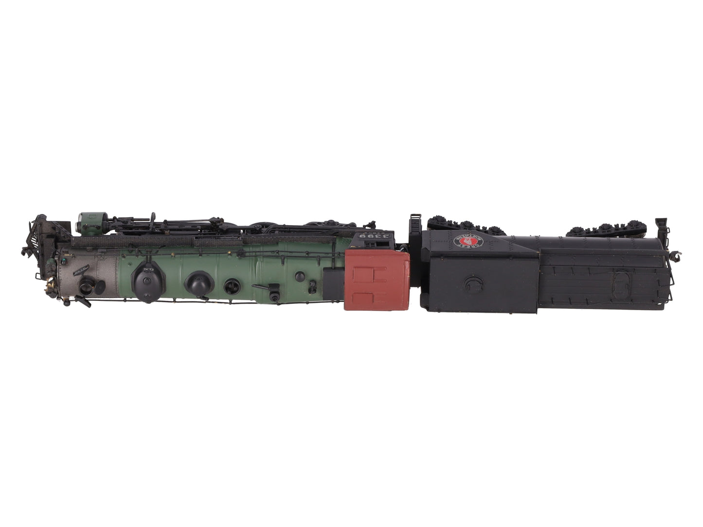 Tenshodo HO Brass 2-8-2 Steam Locomotive w/ Tender #3399 - Painted w/DCC