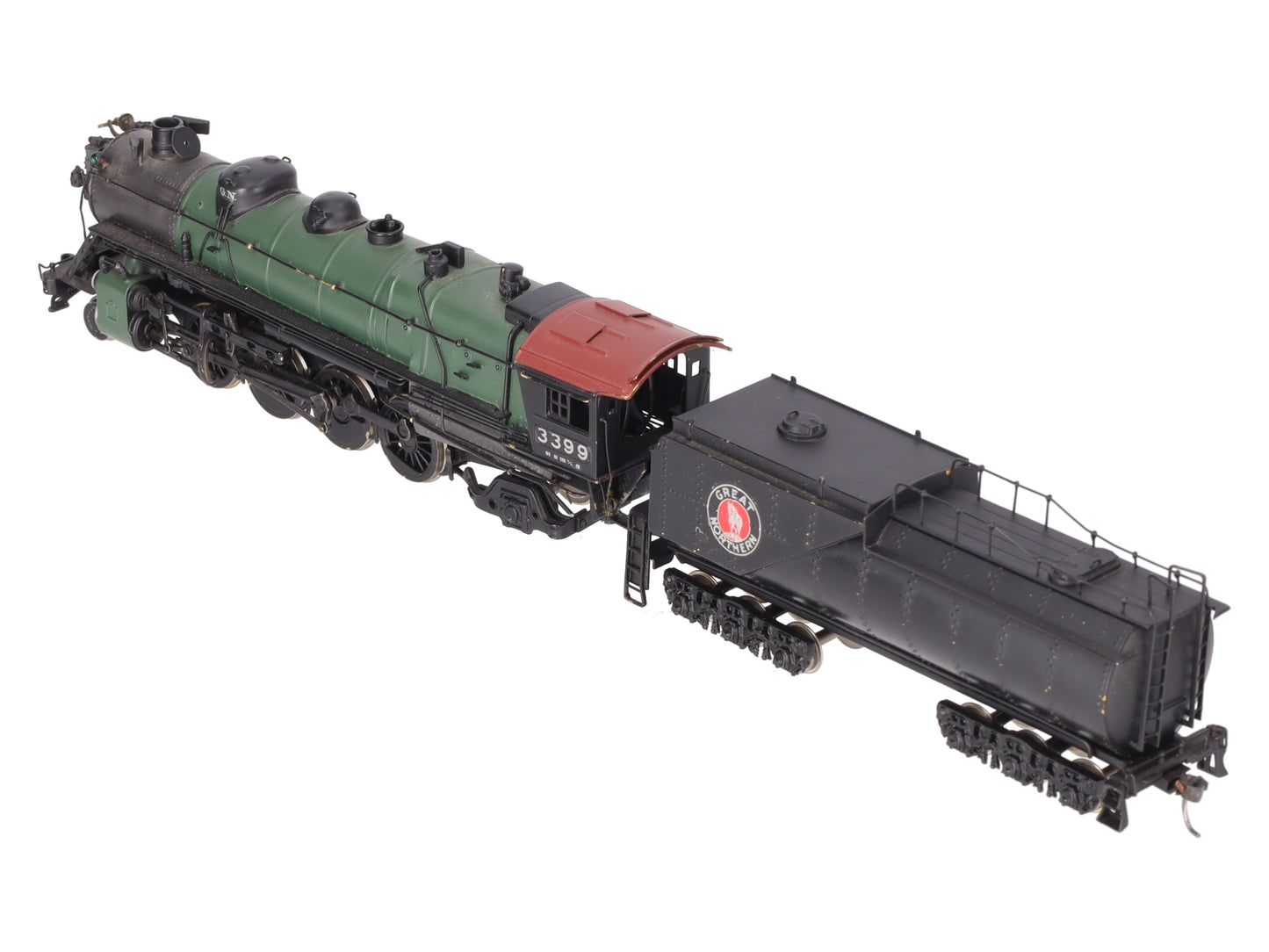 Tenshodo HO Brass 2-8-2 Steam Locomotive w/ Tender #3399 - Painted w/DCC