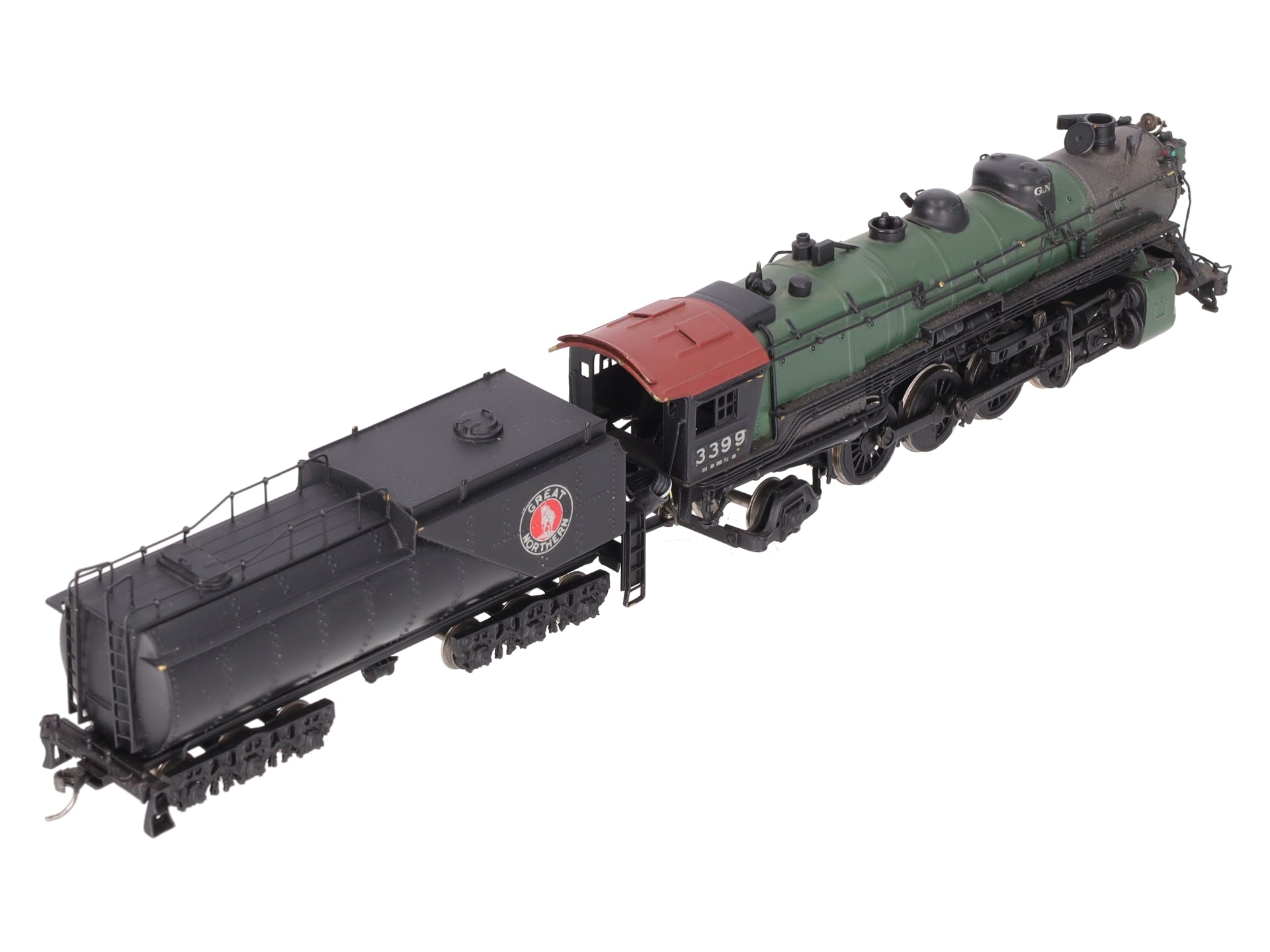 Tenshodo HO Brass 2-8-2 Steam Locomotive w/ Tender #3399 - Painted w/DCC