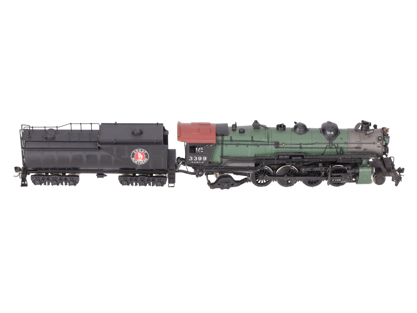 Tenshodo HO Brass 2-8-2 Steam Locomotive w/ Tender #3399 - Painted w/DCC