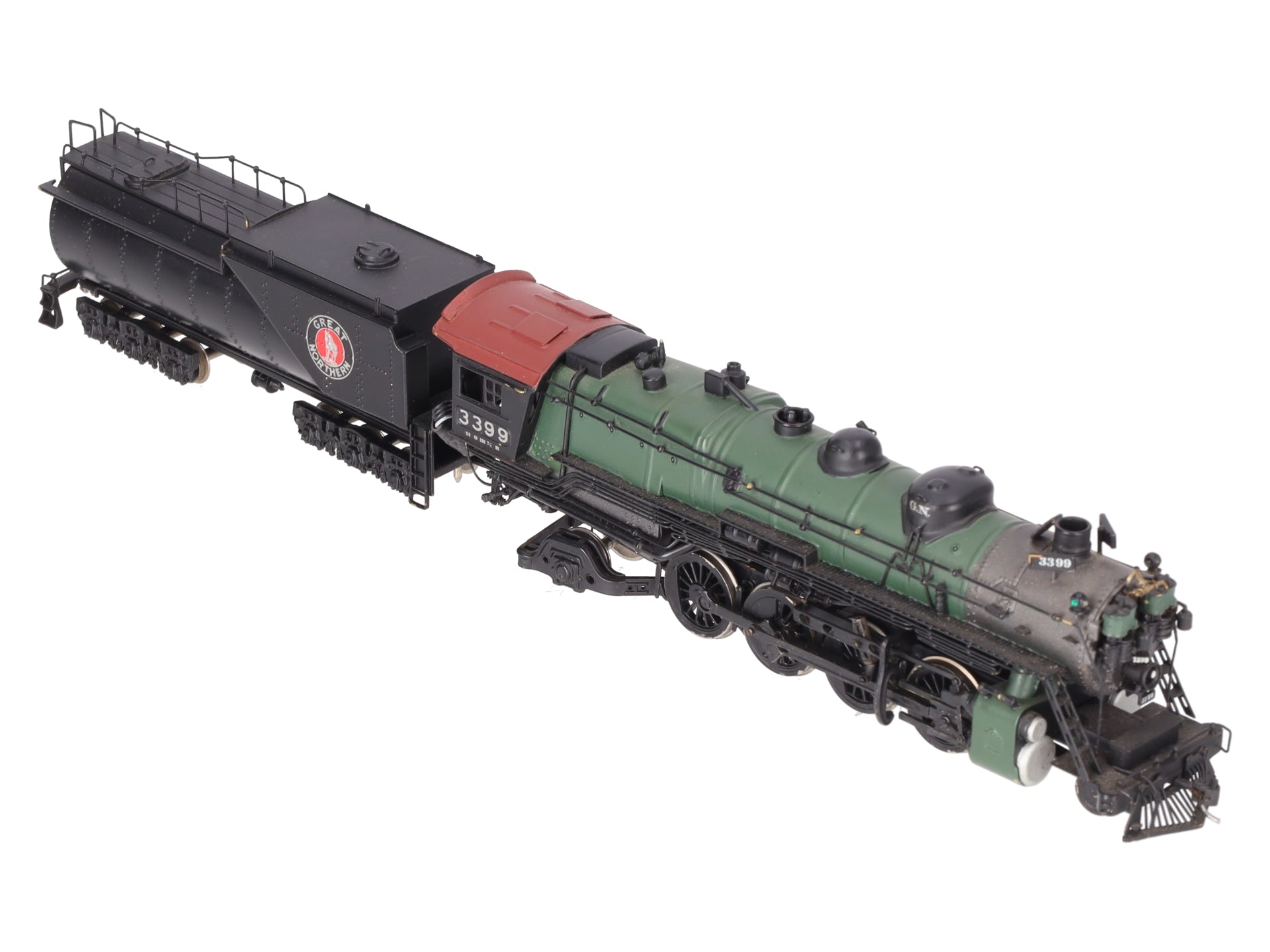 Tenshodo HO Brass 2-8-2 Steam Locomotive w/ Tender #3399 - Painted w/DCC