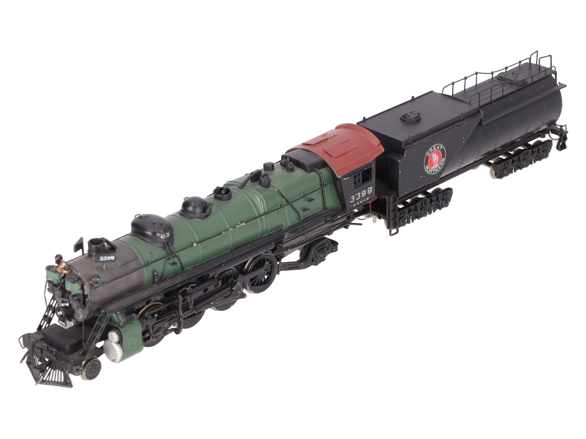 Tenshodo HO Brass 2-8-2 Steam Locomotive w/ Tender #3399 - Painted w/DCC