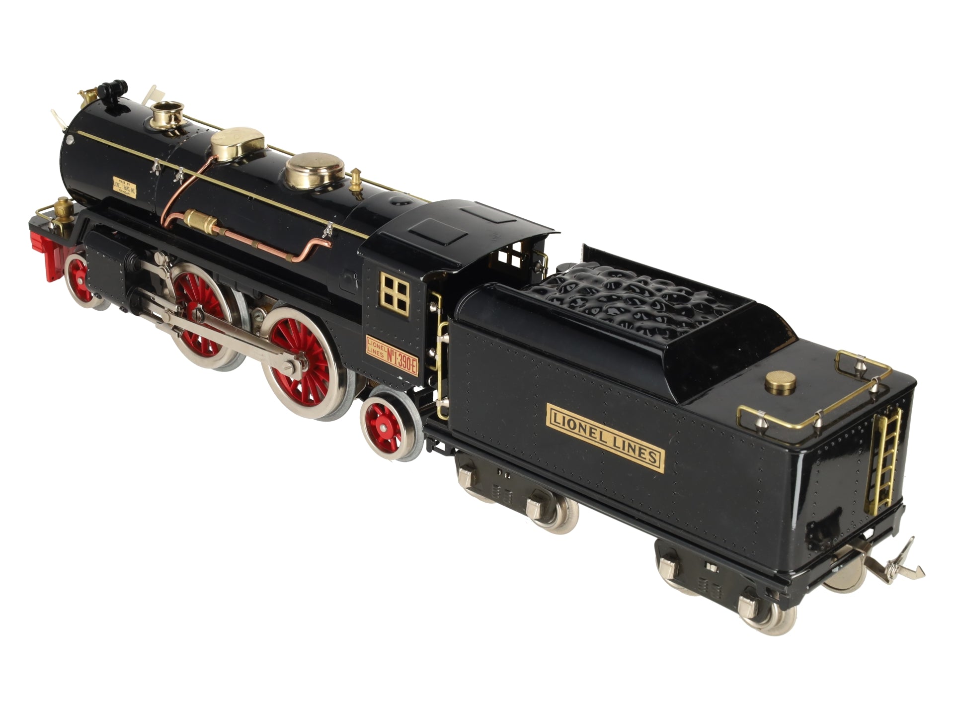 Lionel 6-13100 O Standard Gauge 390E Black Steam Locomotive and Tender EX/Box