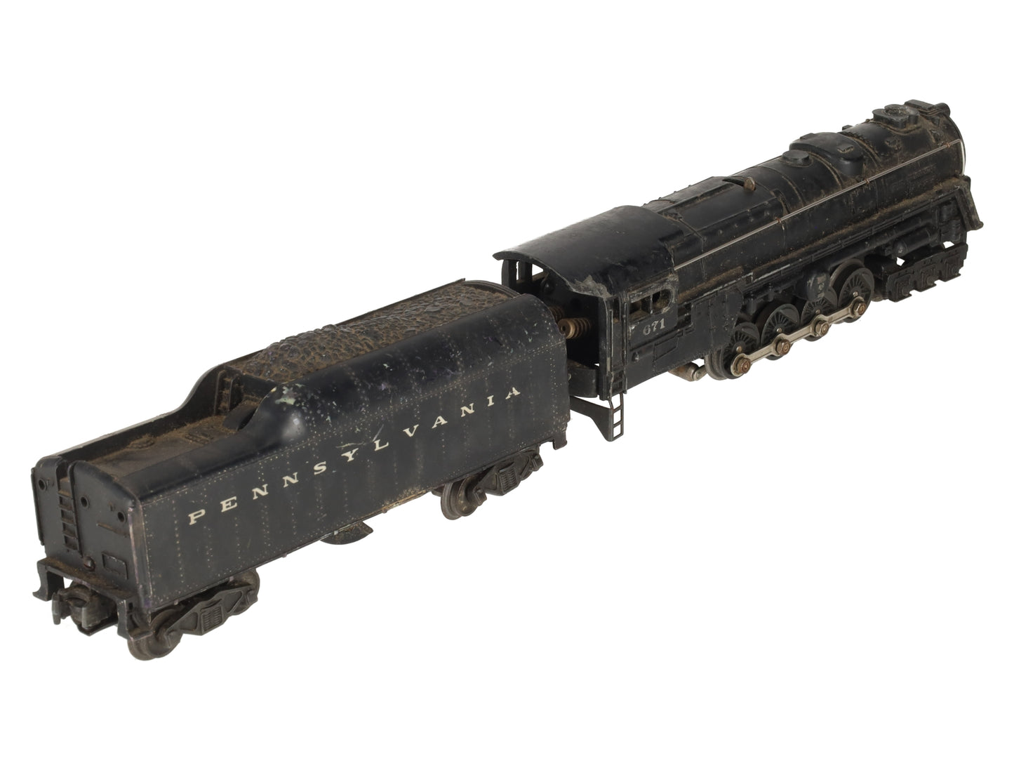 Lionel 671 Vintage O 6-8-6 Die-Cast Steam Turbine Locomotive w/2046W Tender