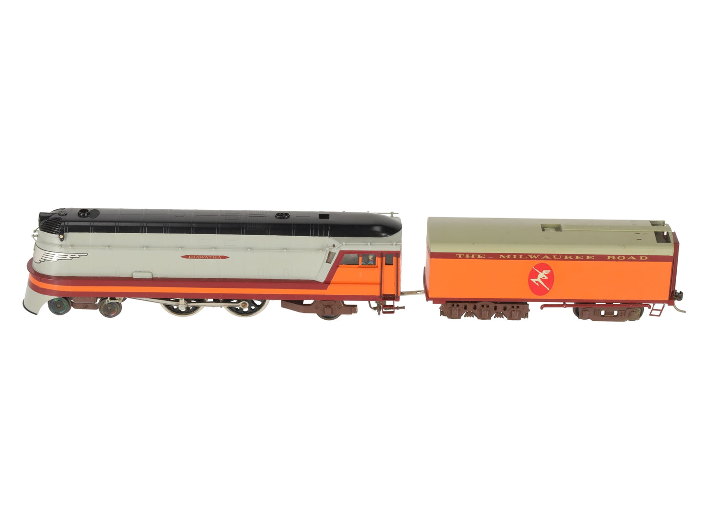 KMT HO Brass 4-4-2 Nickel Plate Hiawatha Milwaukee Road Locomotive w/ Tender EX