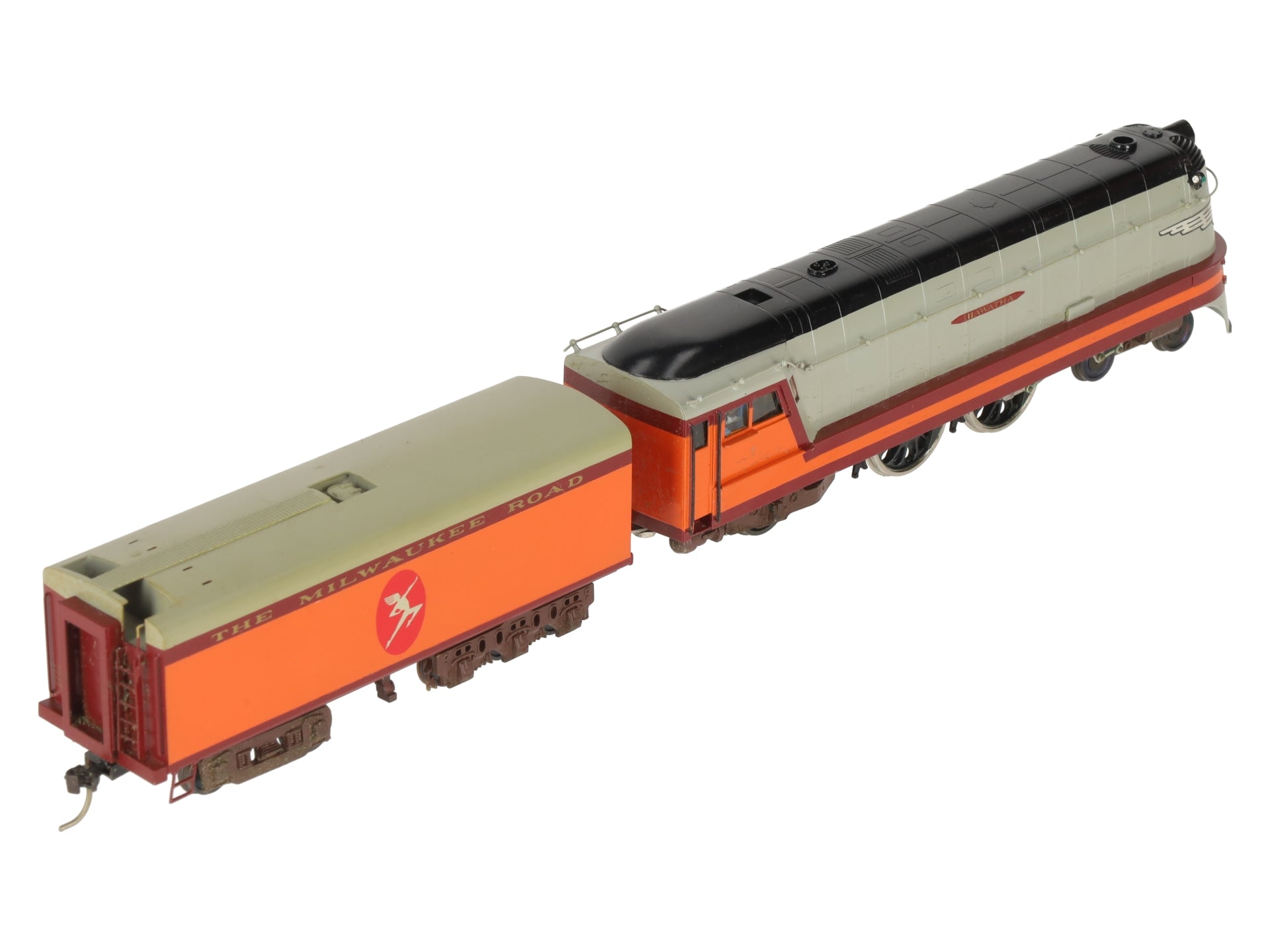 KMT HO Brass 4-4-2 Nickel Plate Hiawatha Milwaukee Road Locomotive w/ Tender EX