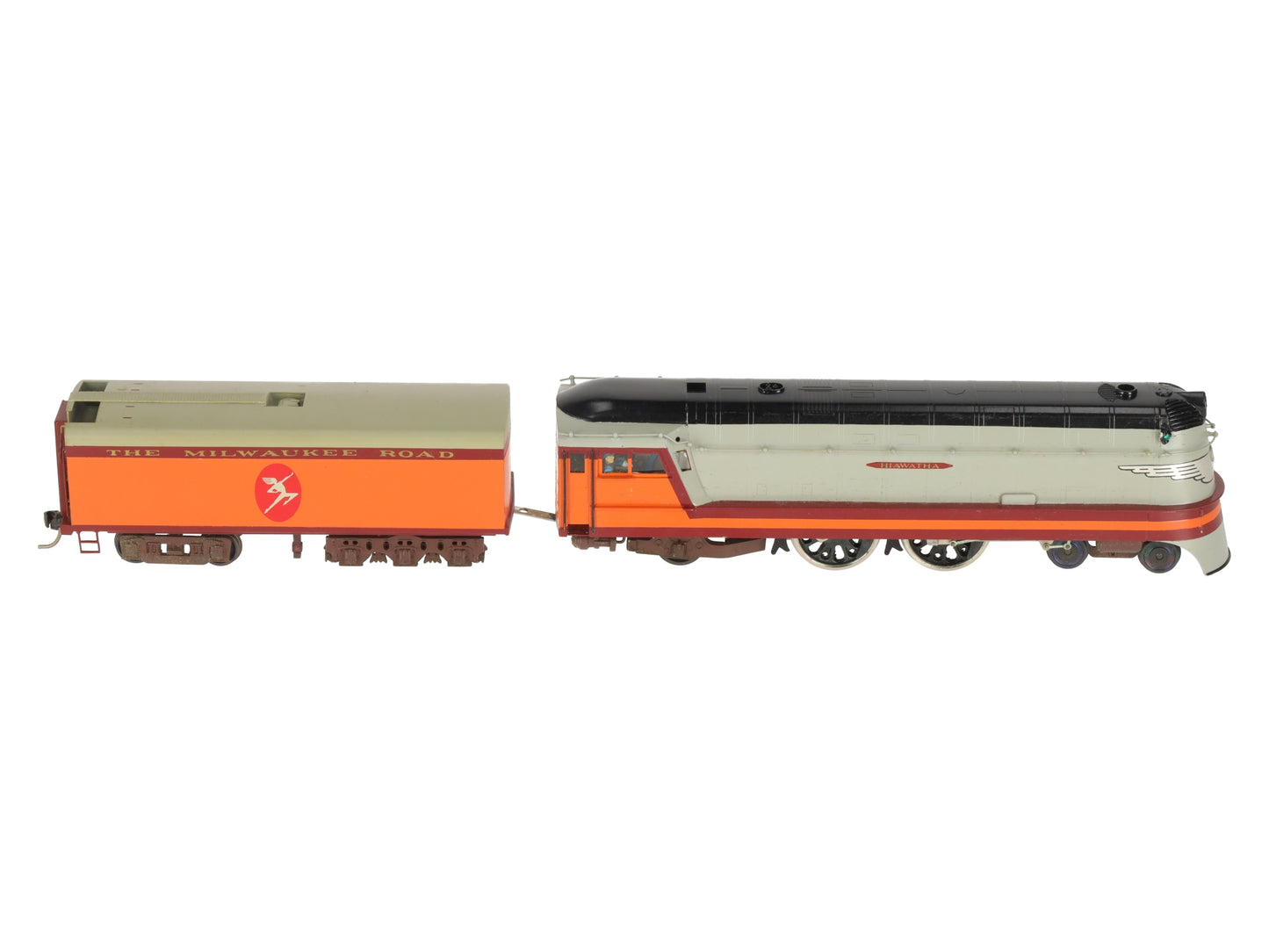 KMT HO Brass 4-4-2 Nickel Plate Hiawatha Milwaukee Road Locomotive w/ Tender EX