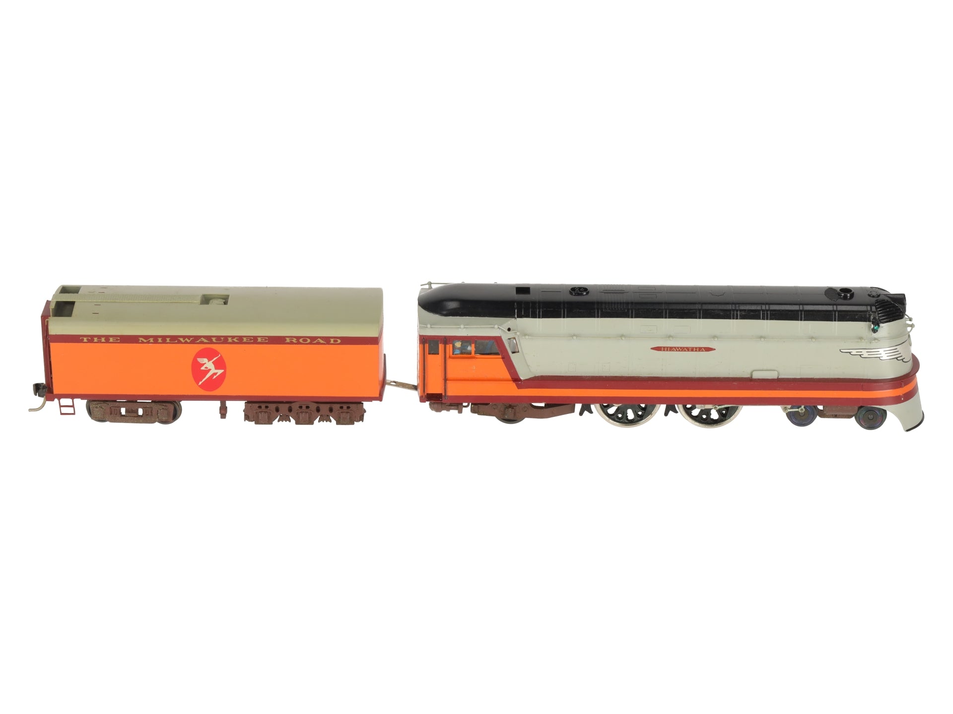 KMT HO Brass 4-4-2 Nickel Plate Hiawatha Milwaukee Road Locomotive w/ Tender EX