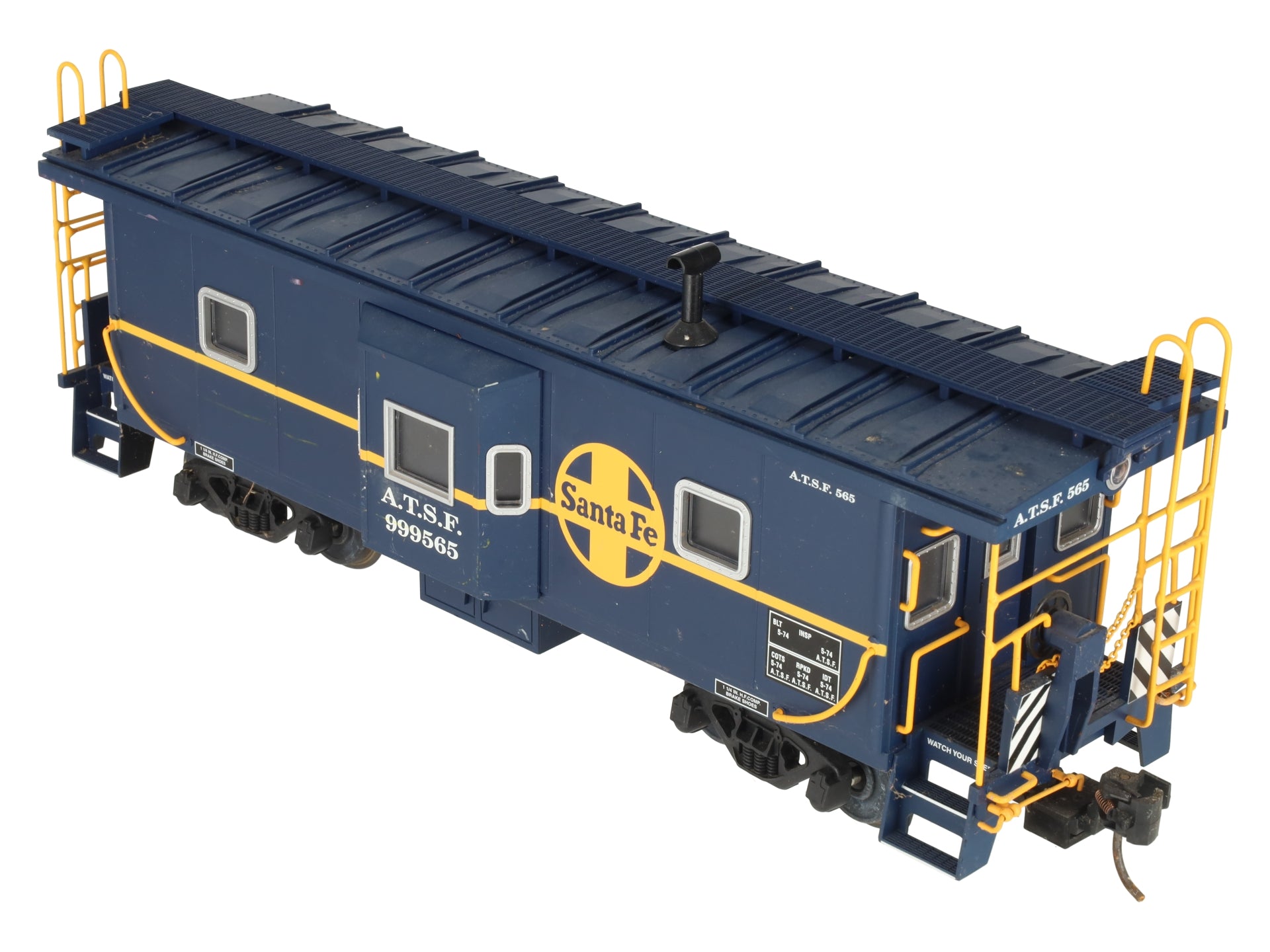 USA Trains R12051 G ATSF Bay Window Caboose #999565 - Metal Wheels EX