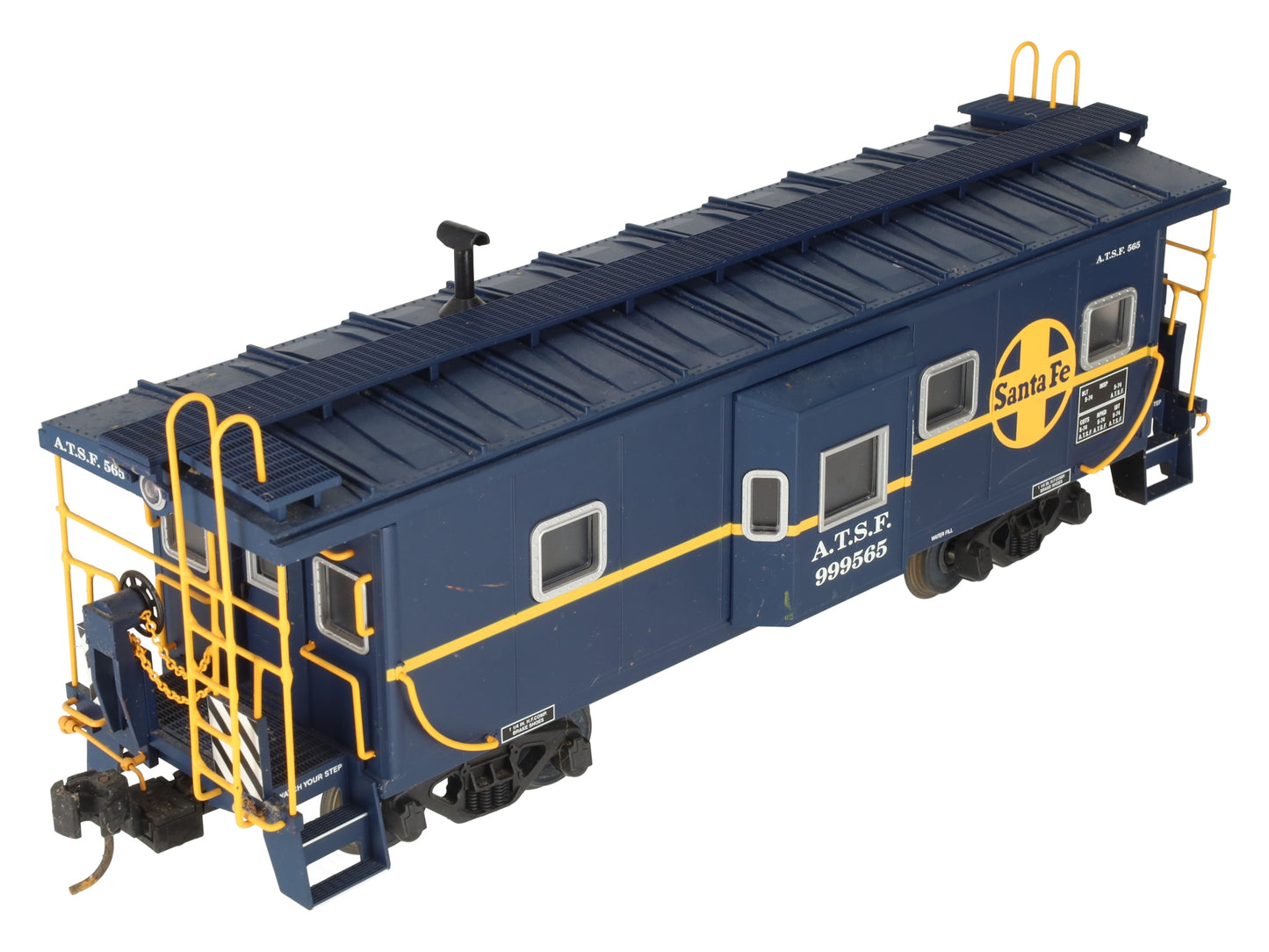 USA Trains R12051 G ATSF Bay Window Caboose #999565 - Metal Wheels EX