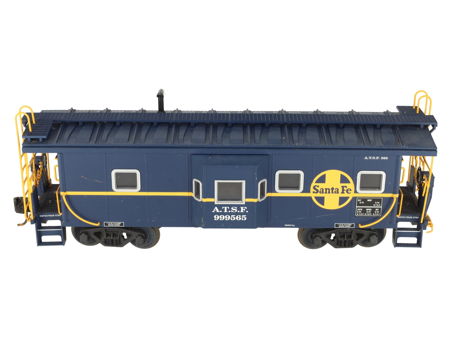 USA Trains R12051 G ATSF Bay Window Caboose #999565 - Metal Wheels EX