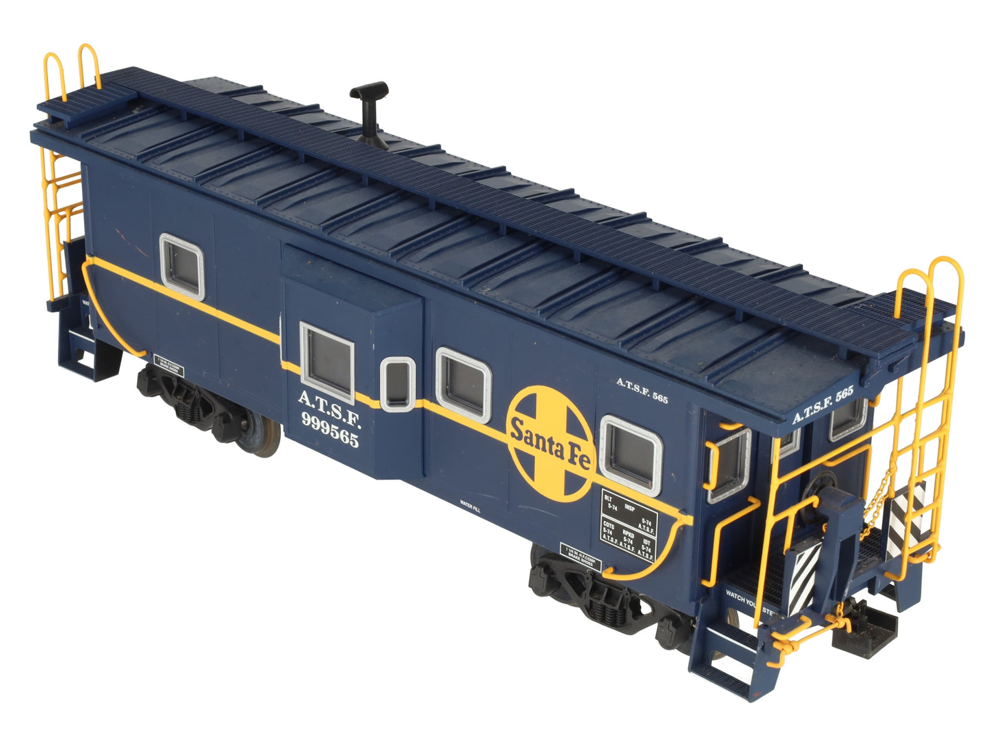 USA Trains R12051 G ATSF Bay Window Caboose #999565 - Metal Wheels EX