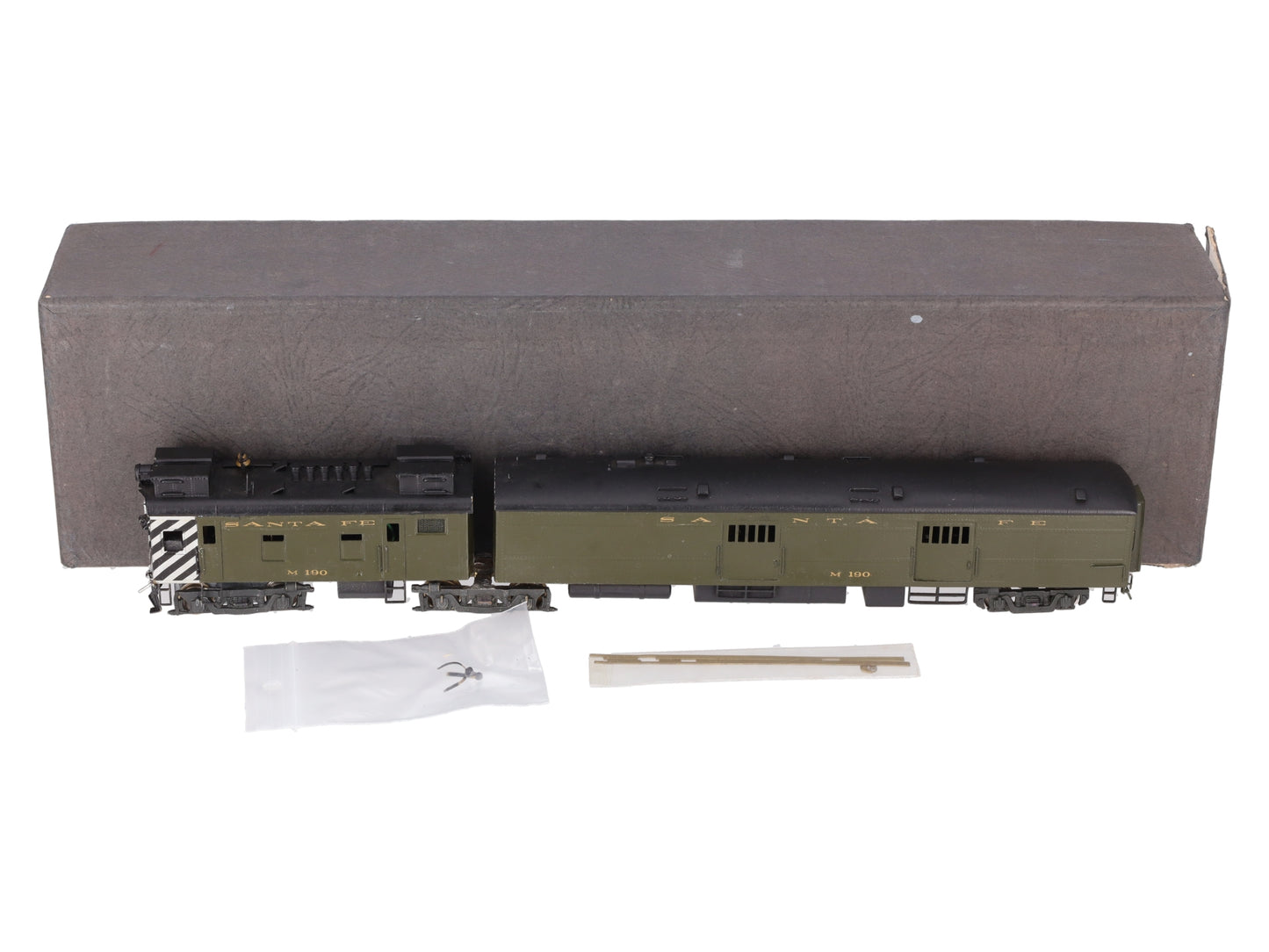 Hallmark Models M-190 HO Scale Brass ATSF Articulated Gas-Electric Engine/Box
