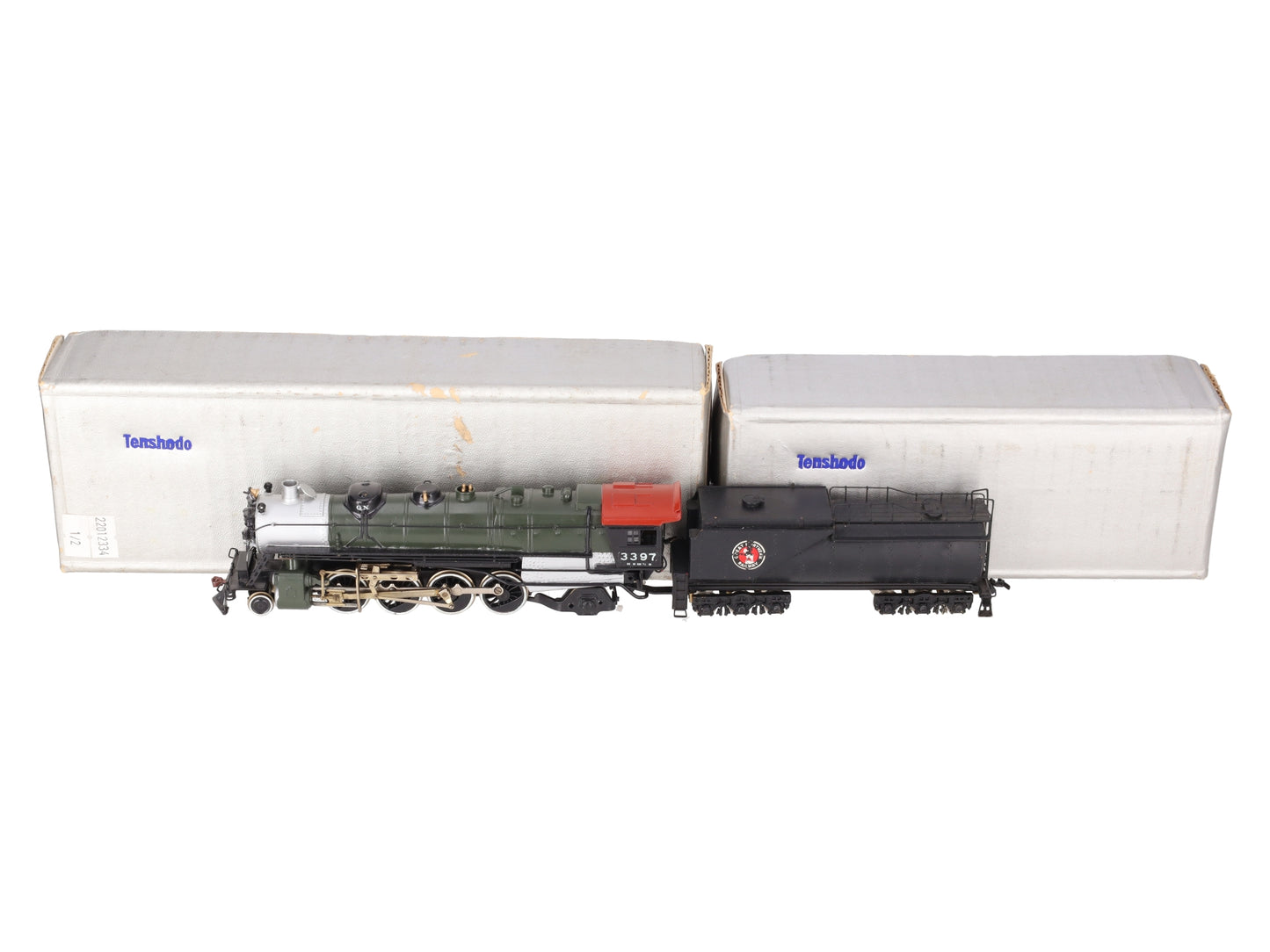 Tenshodo 135 HO BRASS Great Northern 2-8-2 Steam Loco & Tender -Painted w/DCC