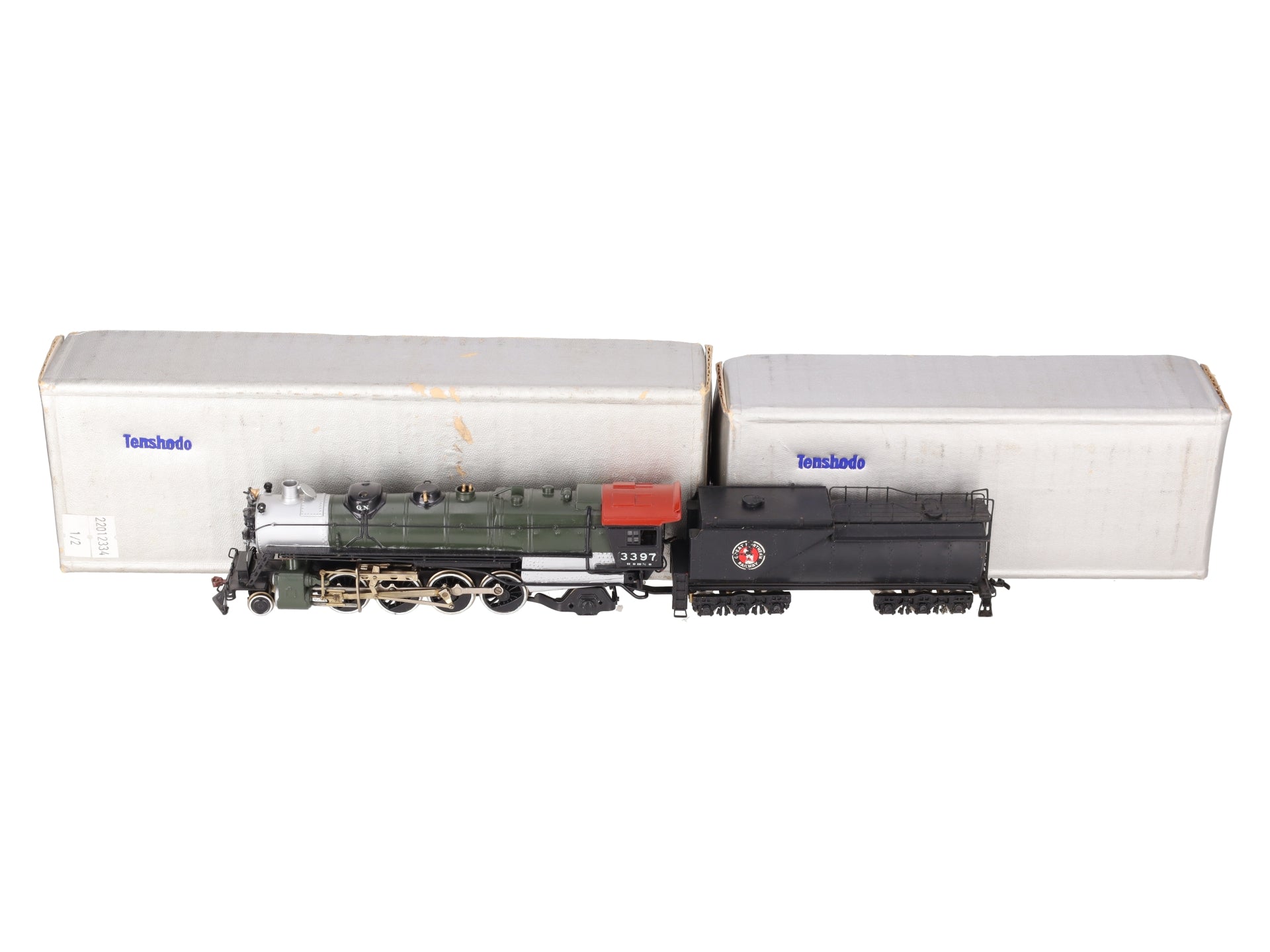 Tenshodo 135 HO BRASS Great Northern 2-8-2 Steam Loco & Tender -Painted w/DCC