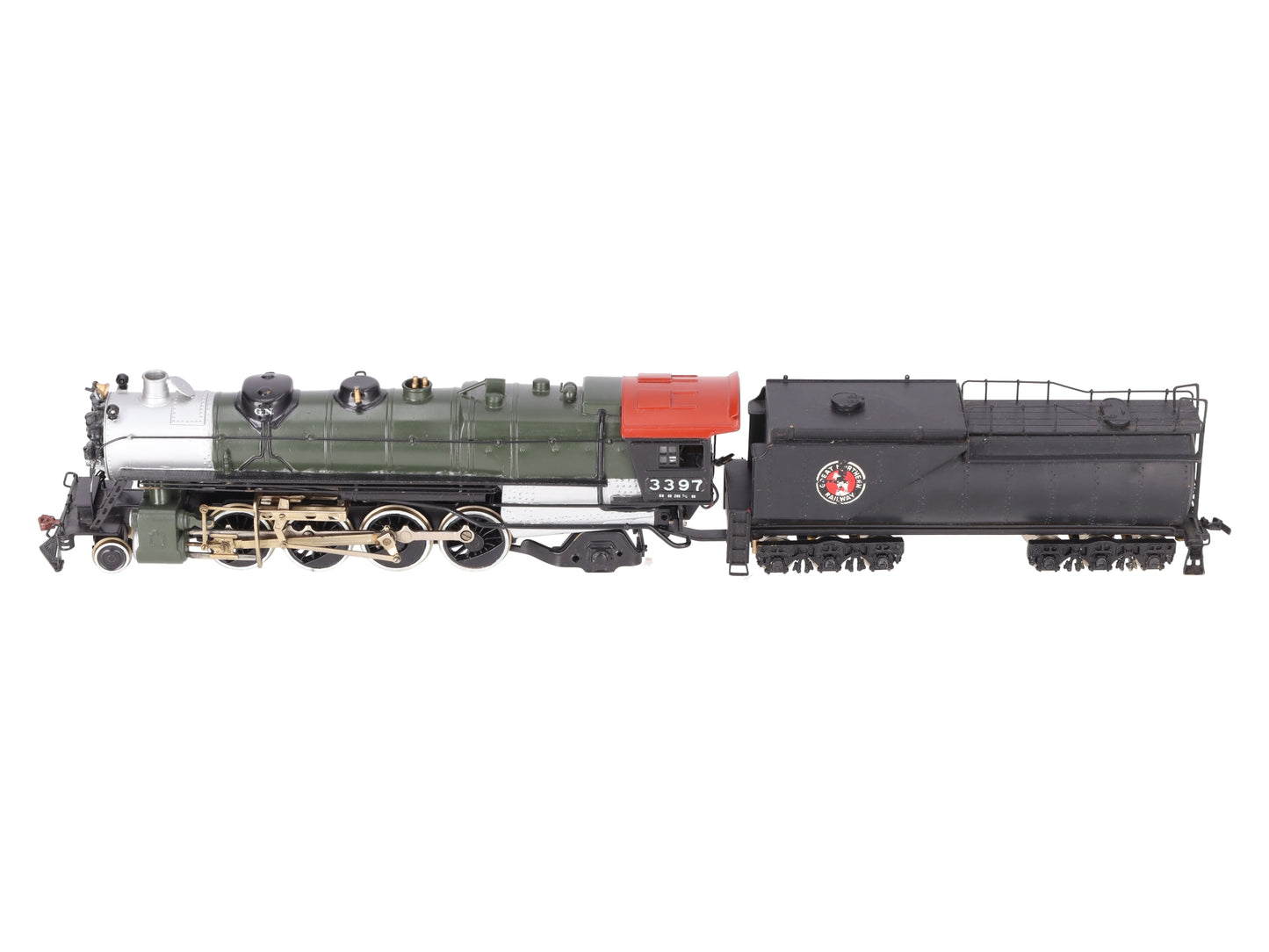 Tenshodo 135 HO BRASS Great Northern 2-8-2 Steam Loco & Tender -Painted w/DCC