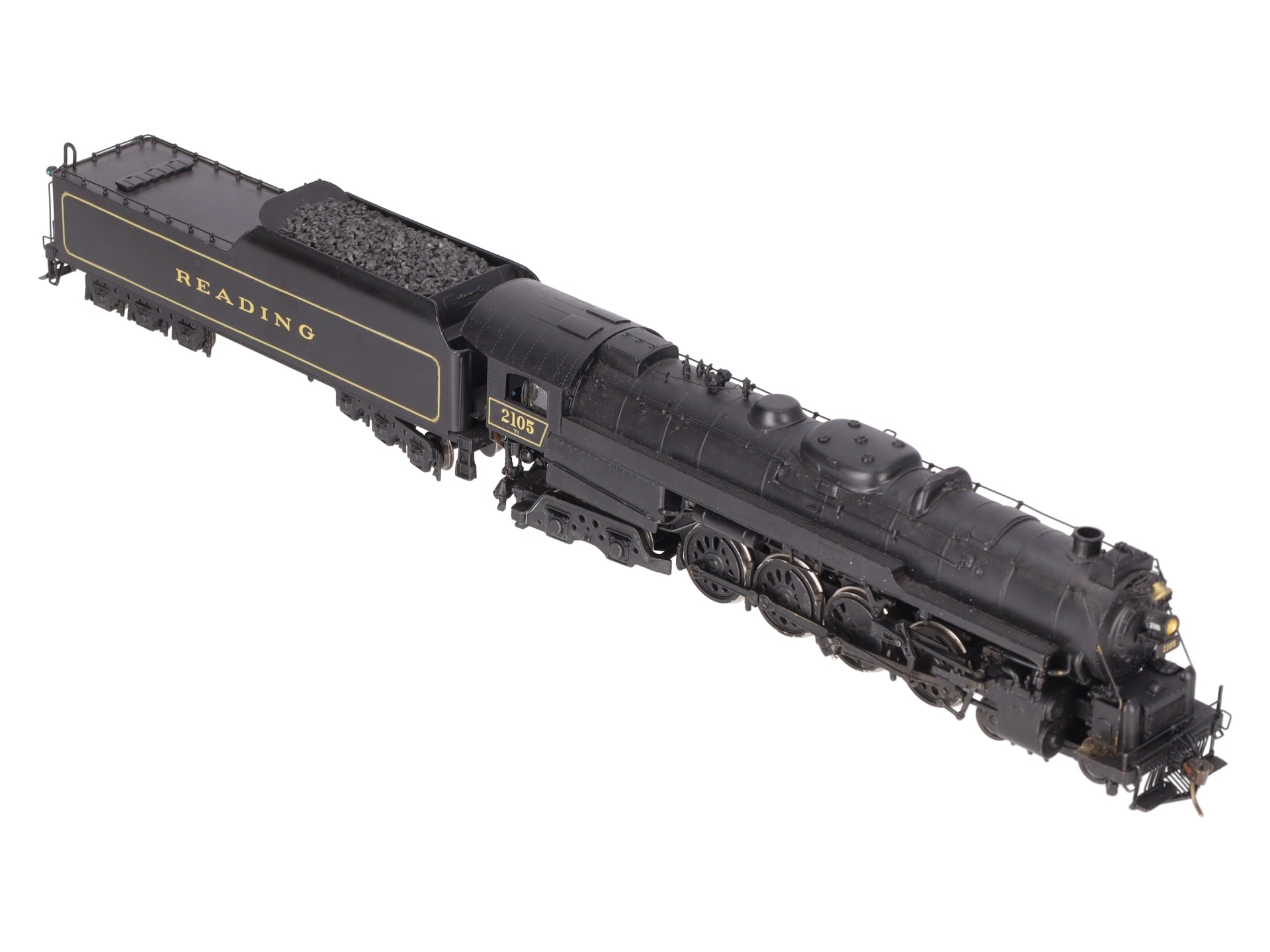 Custom NJ Brass ST-801 HO Brass Reading T-1 4-8-4 Steam Loco/Tender #2105 EX/Box