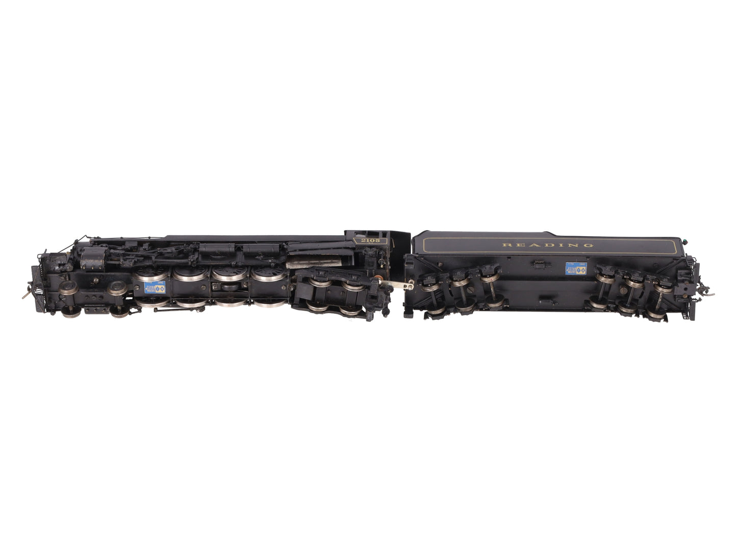Custom NJ Brass ST-801 HO Brass Reading T-1 4-8-4 Steam Loco/Tender #2105 EX/Box