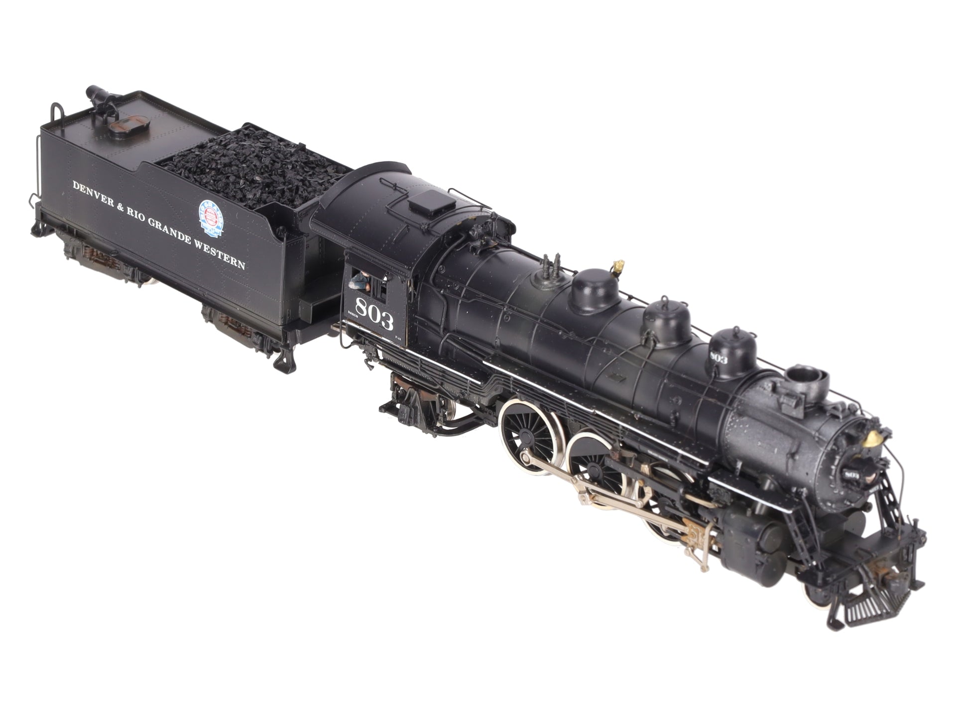 PFM PFM HO Scale BRASS D&RGW P-44 4-6-2 Steam Loco & Tender #804 - Painted/Box