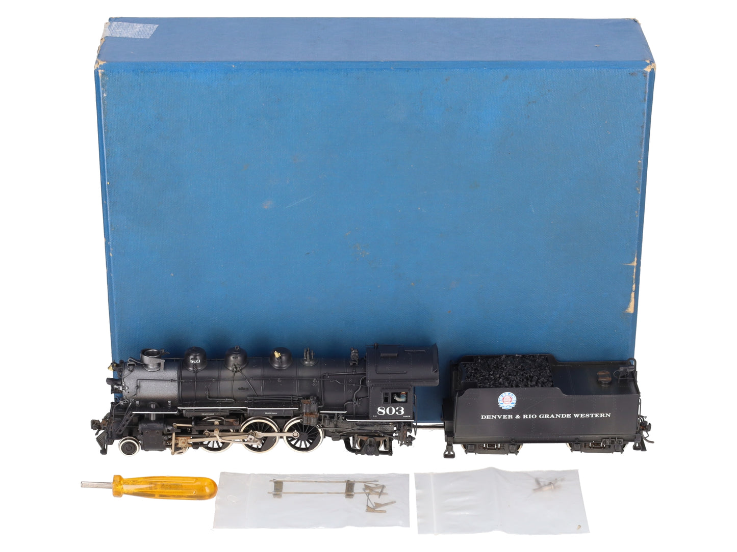 PFM PFM HO Scale BRASS D&RGW P-44 4-6-2 Steam Loco & Tender #804 - Painted/Box