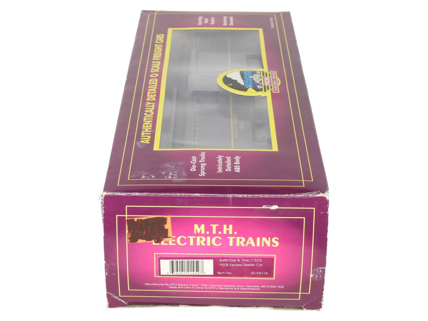 MTH 20-94116 O Baltimore & Ohio R50B Express Reefer Car #1523 EX/Box