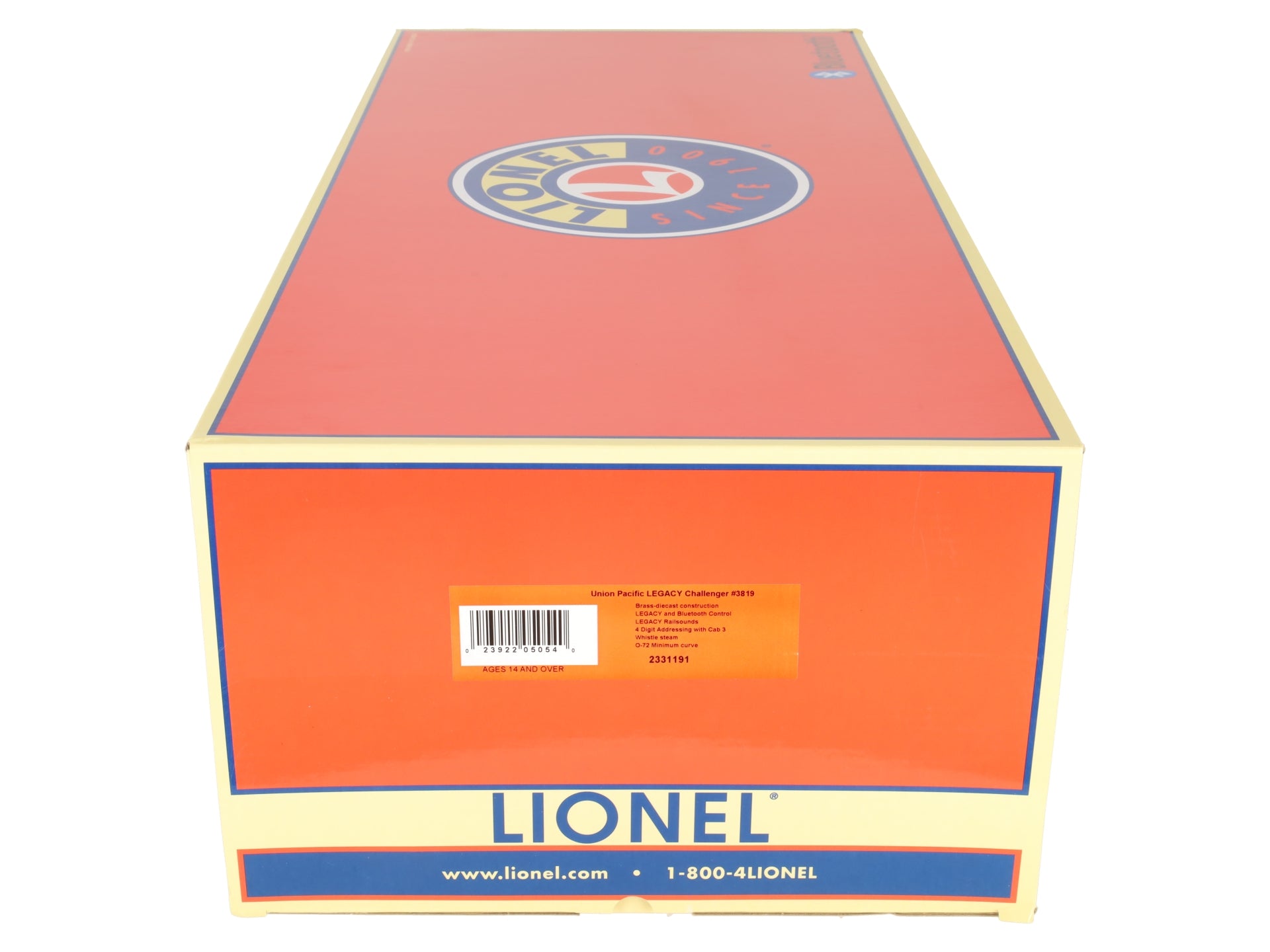 Lionel 2331191 O Gauge Union Pacific Challenger Steam Locomotive #3819 w LEGACY LN/Box