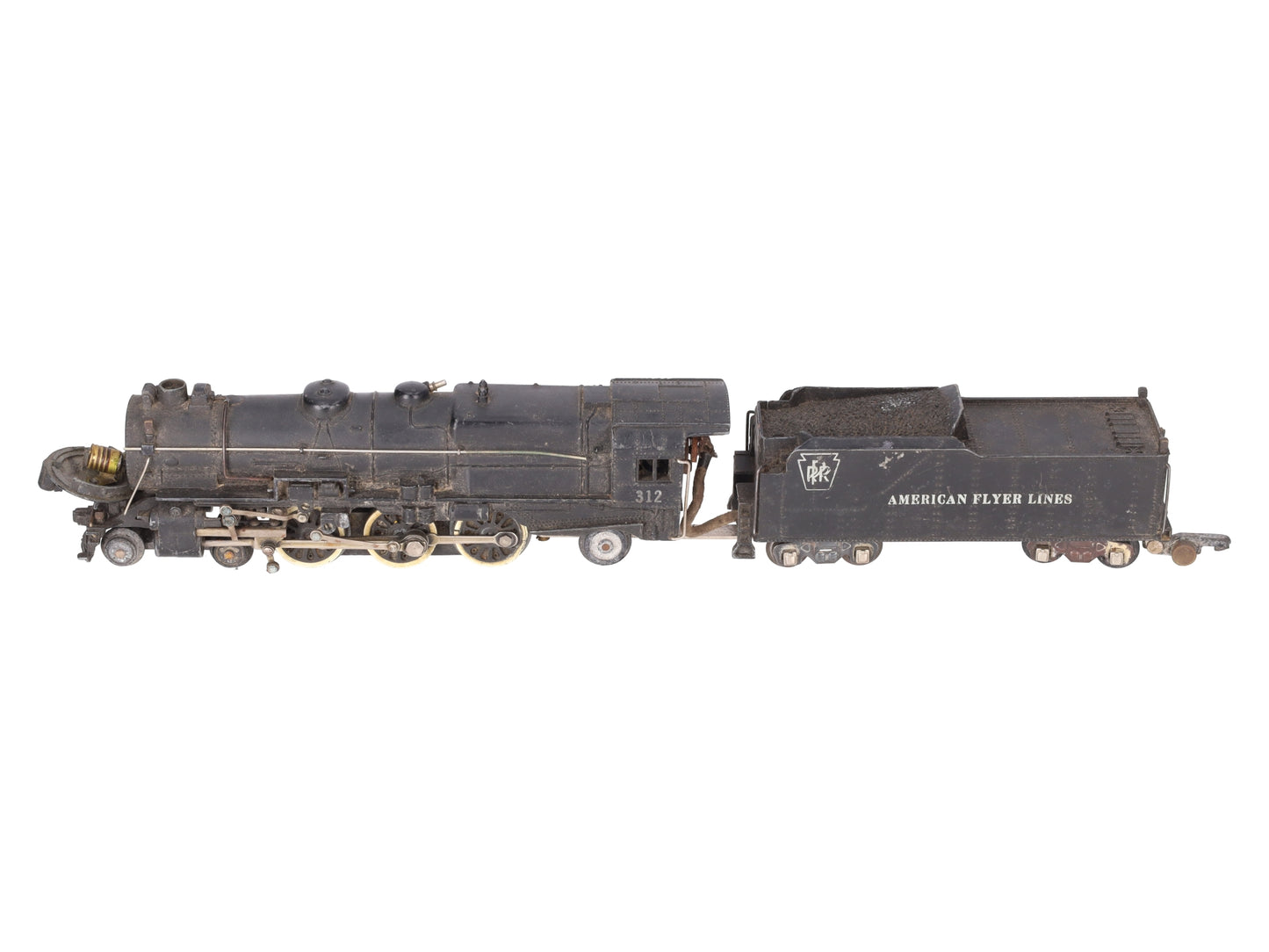 American Flyer 312 VIntage S PRR 4-6-2 Die-cast Steam Locomoive & Tender