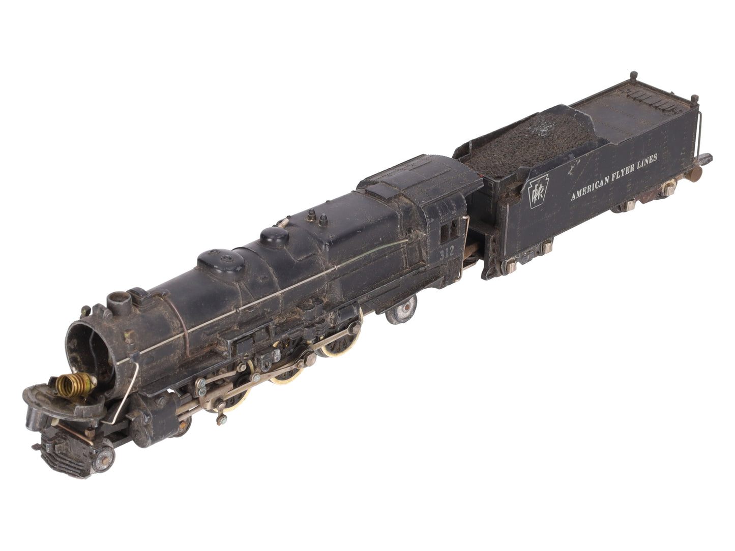 American Flyer 312 VIntage S PRR 4-6-2 Die-cast Steam Locomoive & Tender
