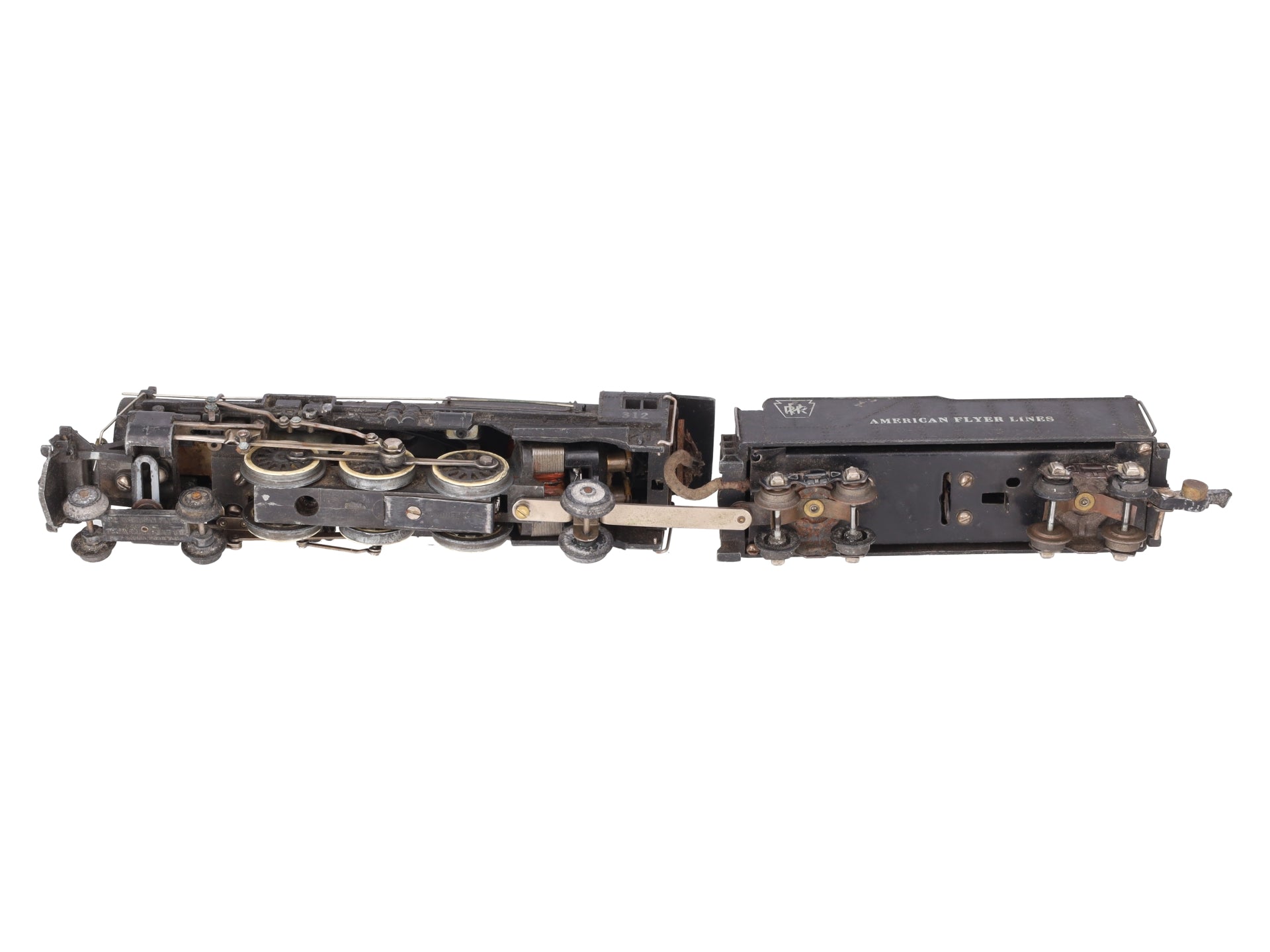 American Flyer 312 VIntage S PRR 4-6-2 Die-cast Steam Locomoive & Tender