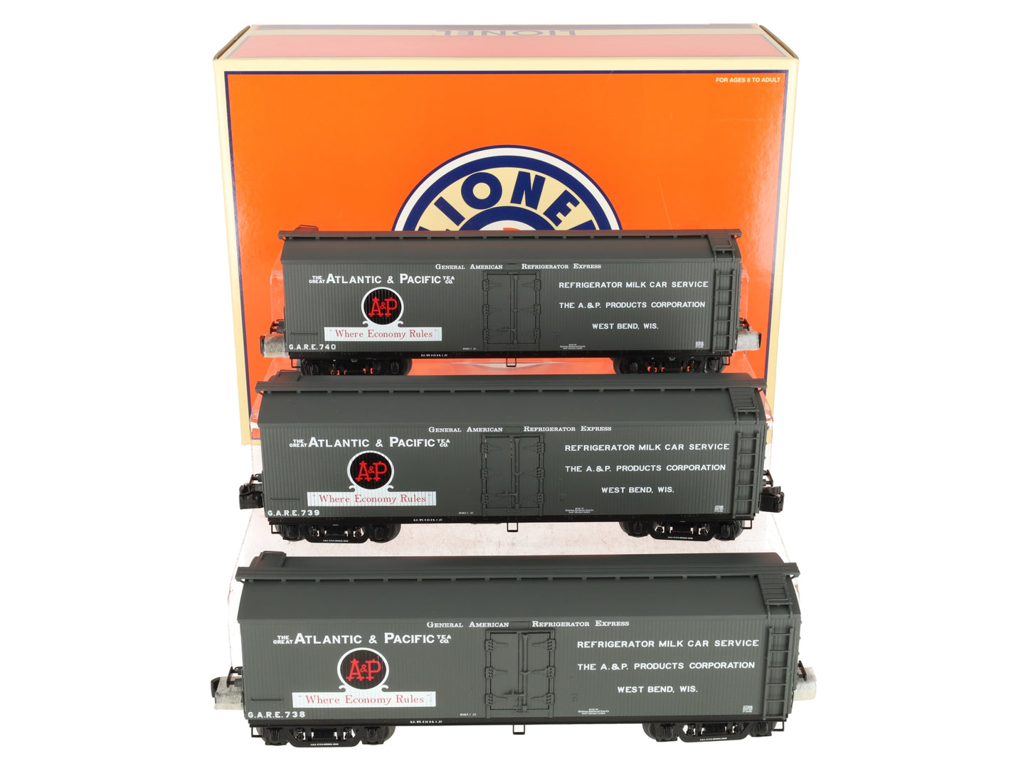 Lionel 6-21855 O Gauge Atlantic & Pacific Milk Car LN/Box