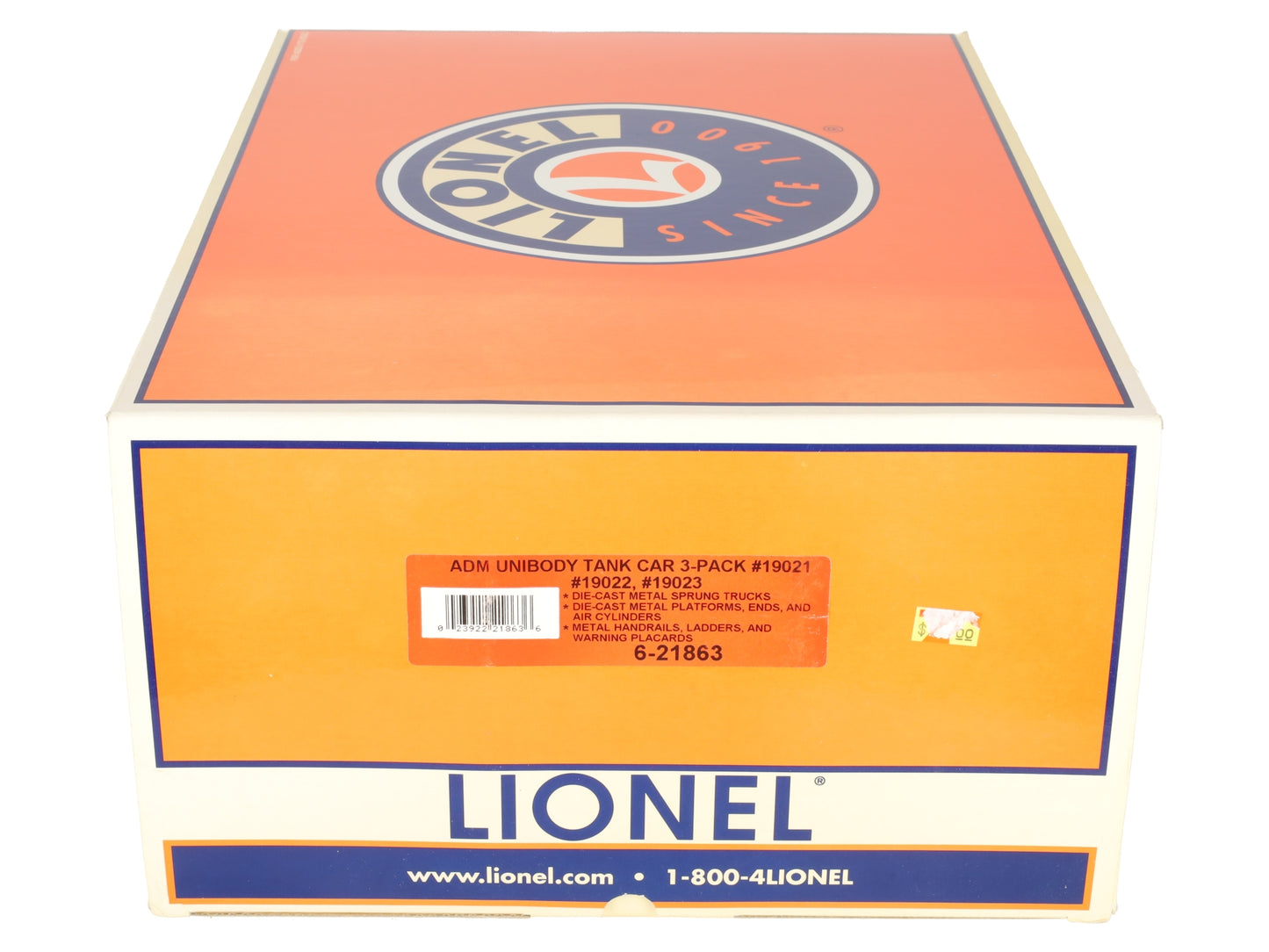 Lionel 6-21863 ADM Unibody Tank Car (3Pk.) VG/Box