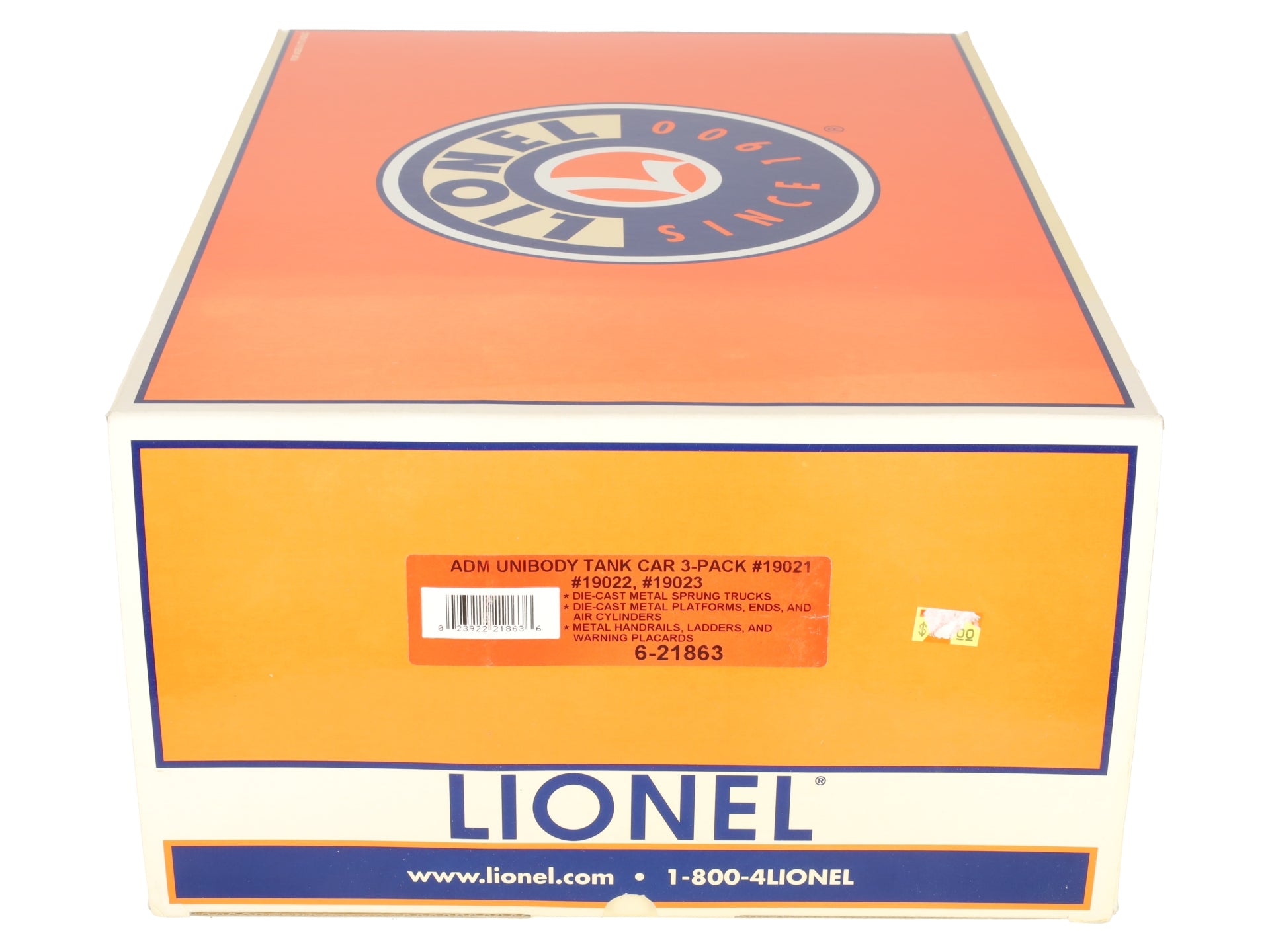 Lionel 6-21863 ADM Unibody Tank Car (3Pk.) VG/Box
