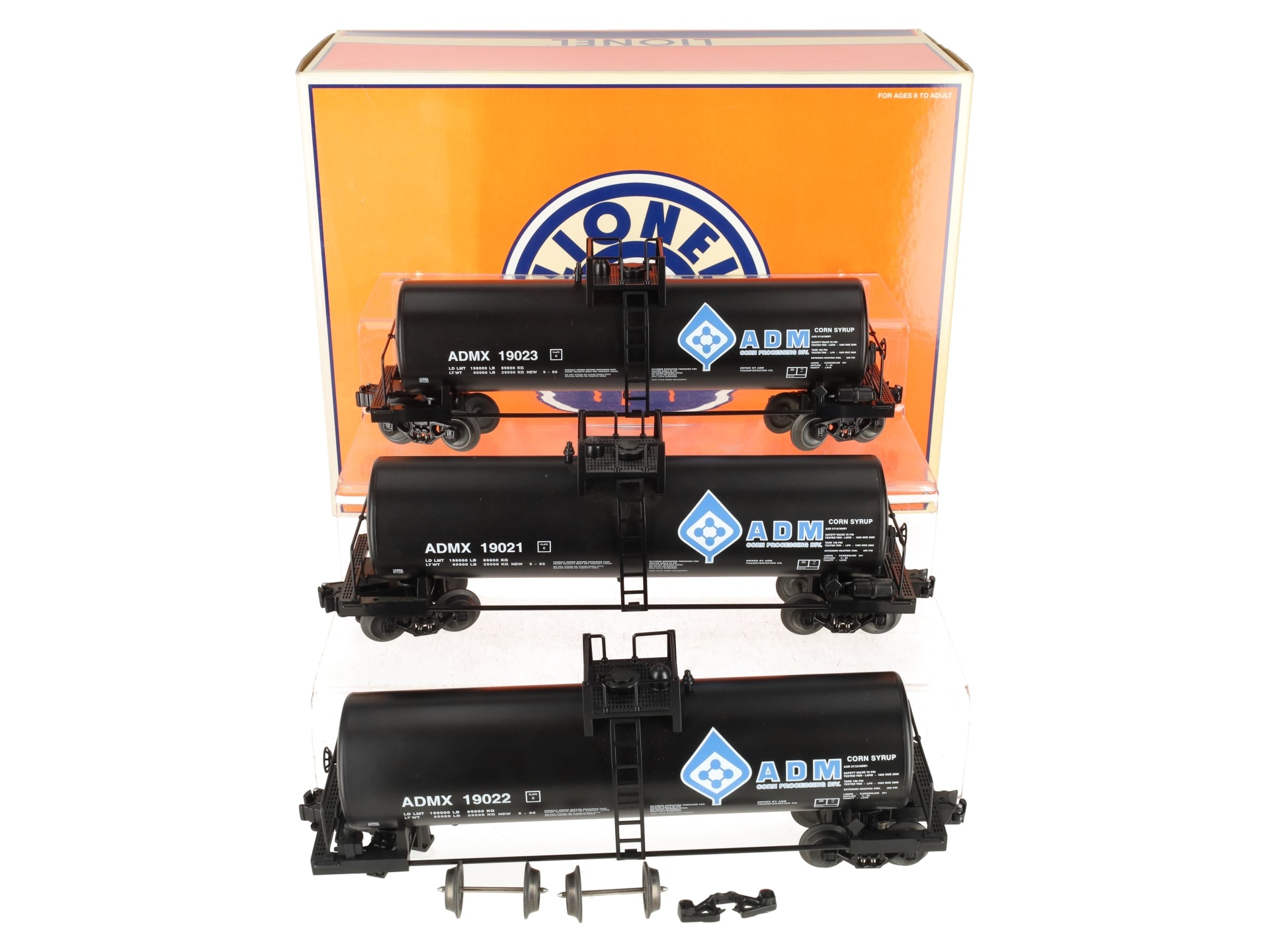 Lionel 6-21863 ADM Unibody Tank Car (3Pk.) VG/Box