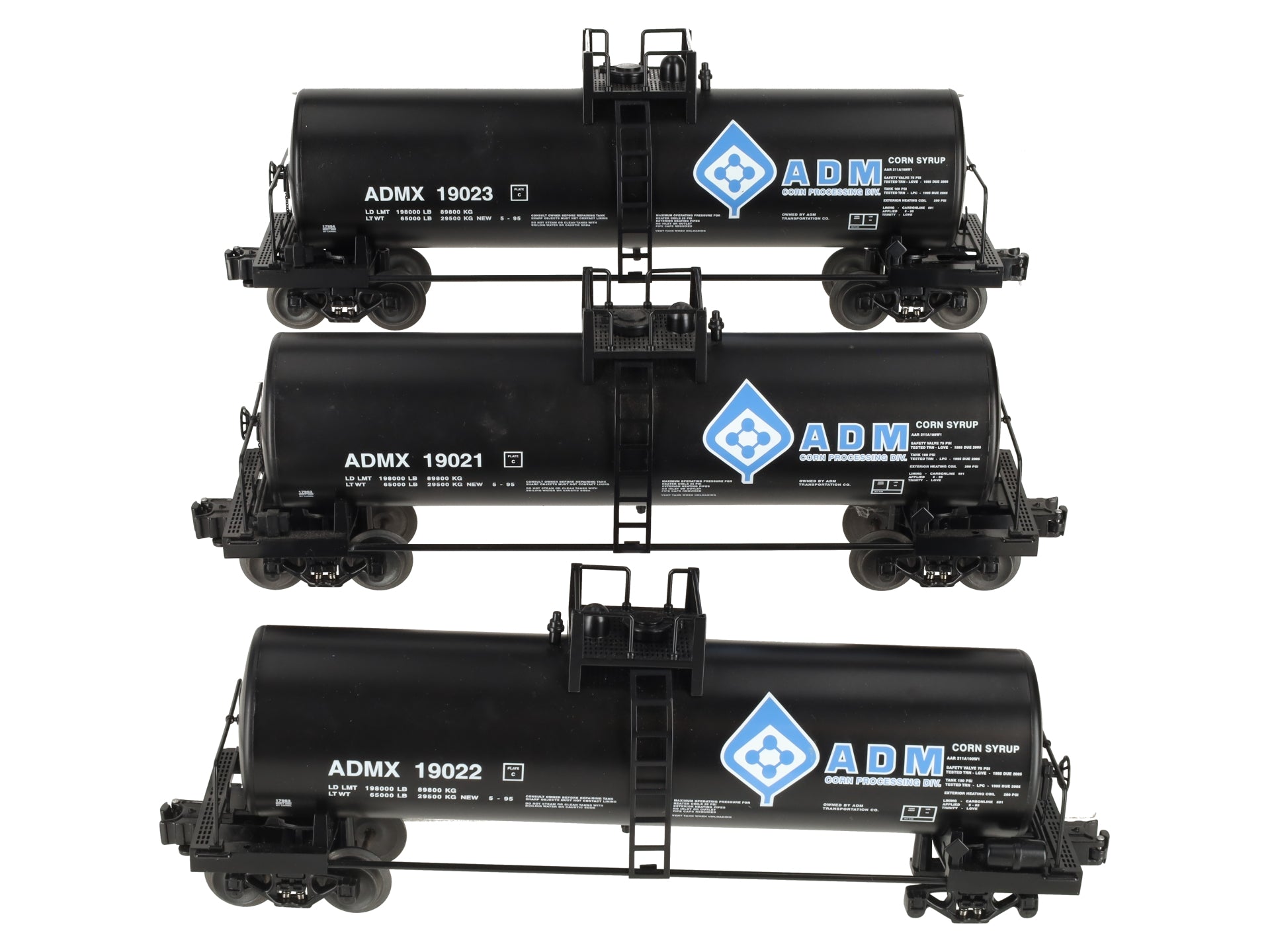 Lionel 6-21863 ADM Unibody Tank Car (3Pk.) VG/Box