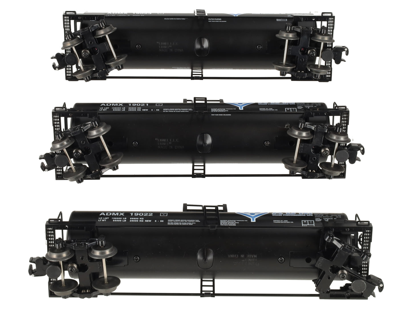 Lionel 6-21863 ADM Unibody Tank Car (3Pk.) VG/Box