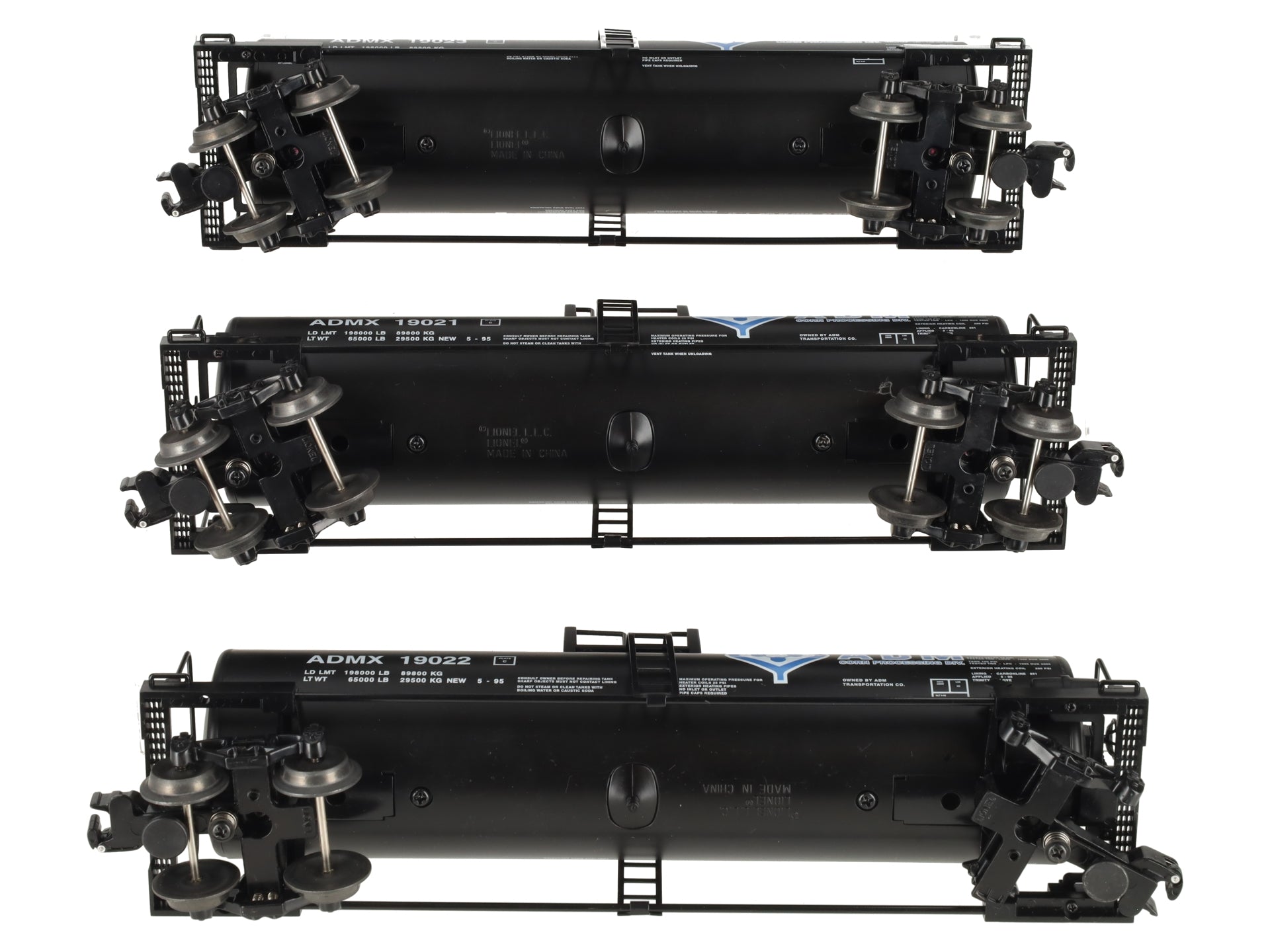 Lionel 6-21863 ADM Unibody Tank Car (3Pk.) VG/Box