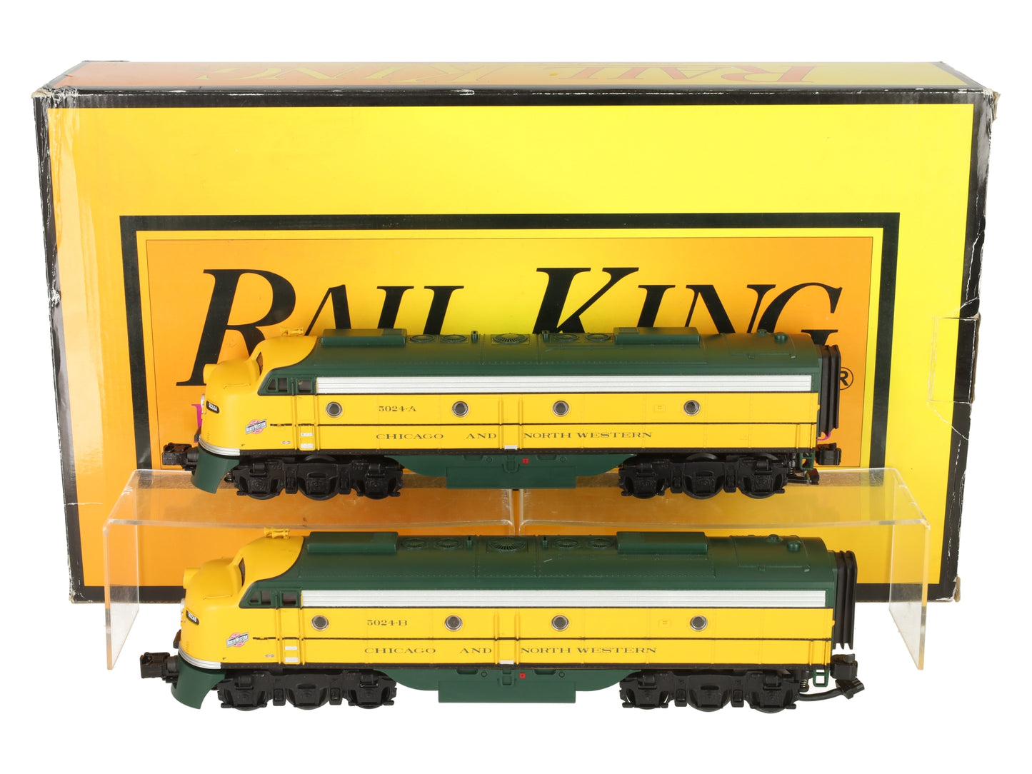 MTH 30-20178-1 O Chicago NorthWestern E-8 AA Diesel Engine Set w/ PS3 EX/Box